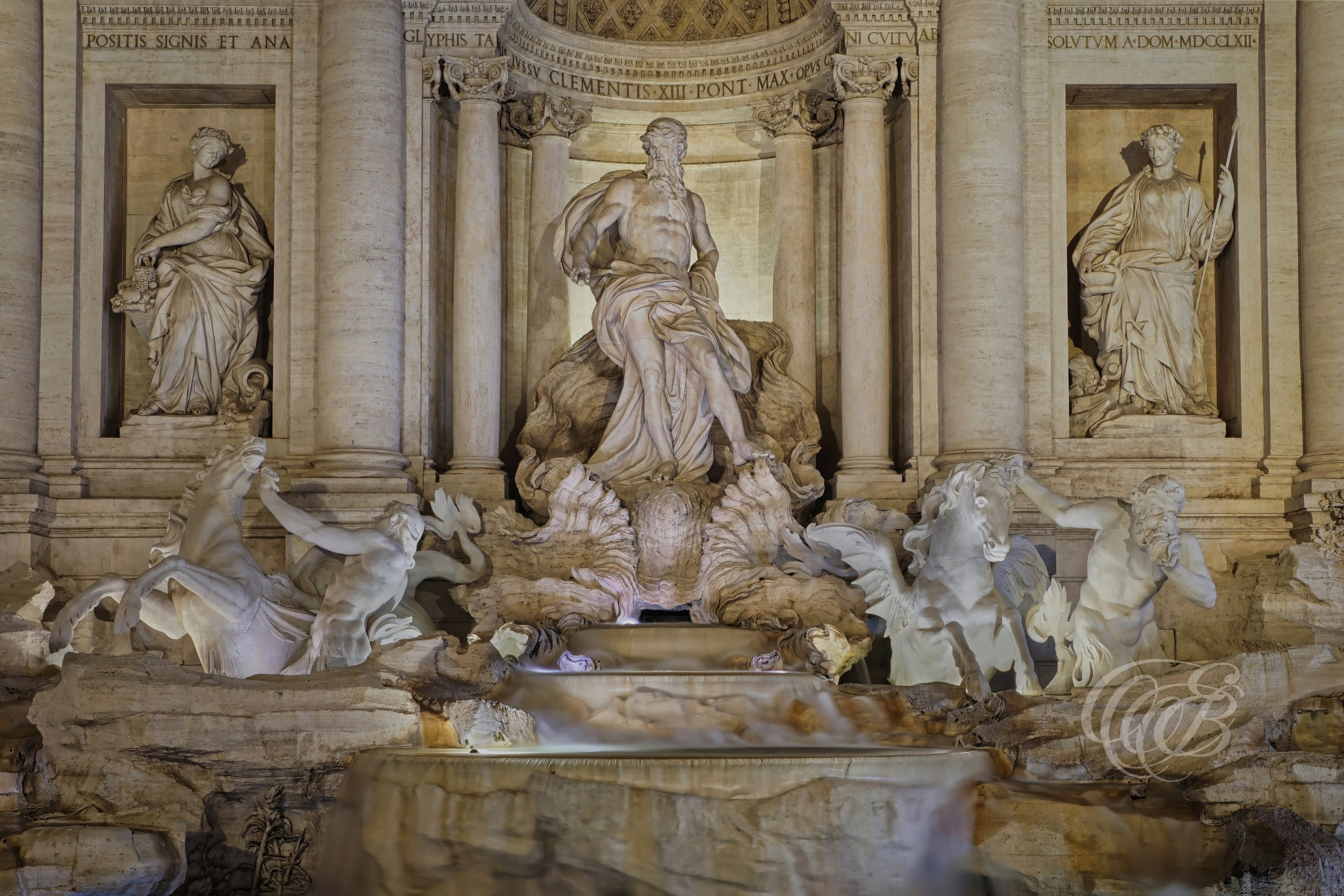 Photography of Italy — Rome, Oceanus Sculpture at the Trevi Fountain — Eduardo Bartoli Fine Art & Travel Photography