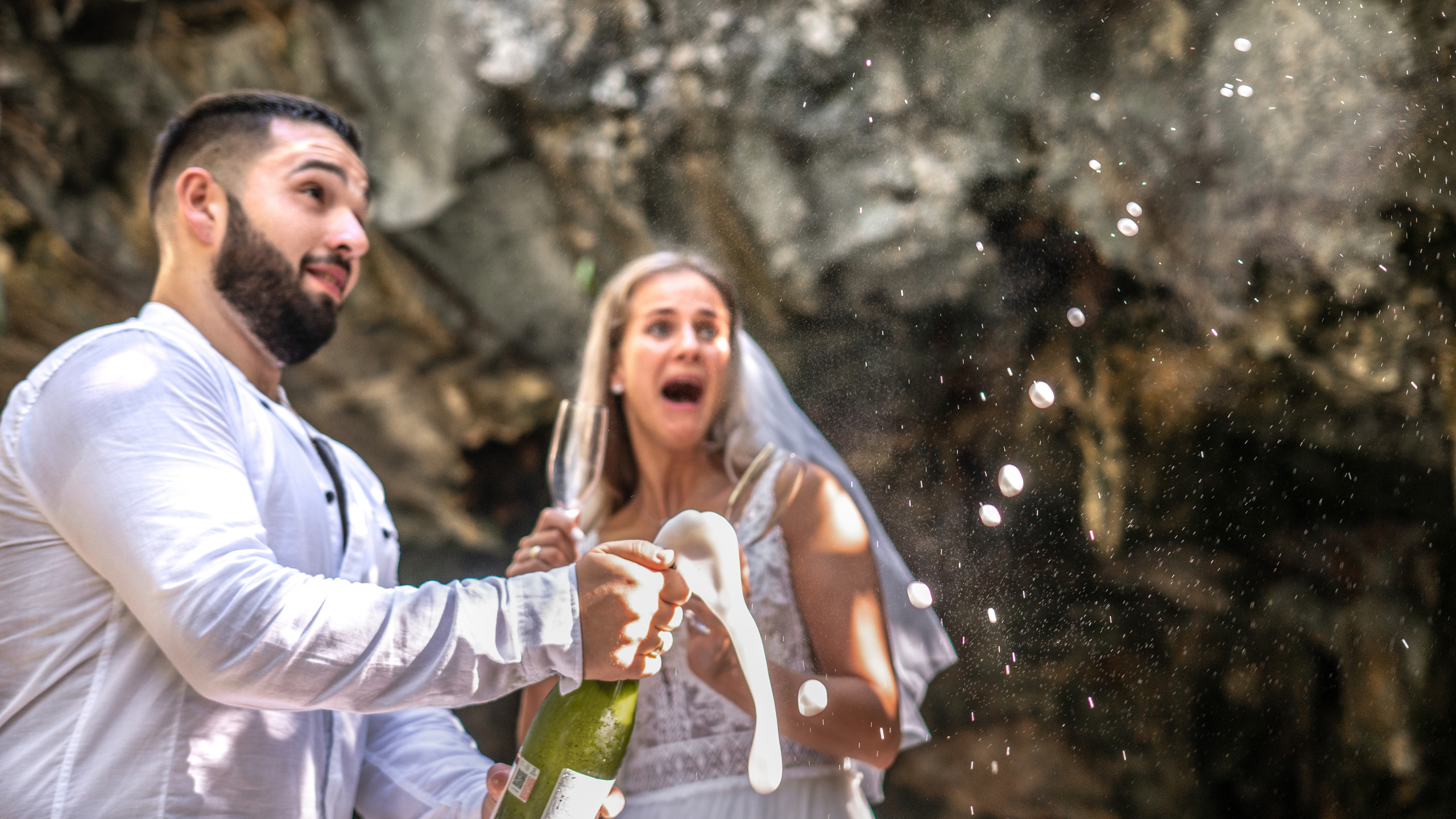 Nature-inspired wedding photoshoot in hidden Mexican cenote