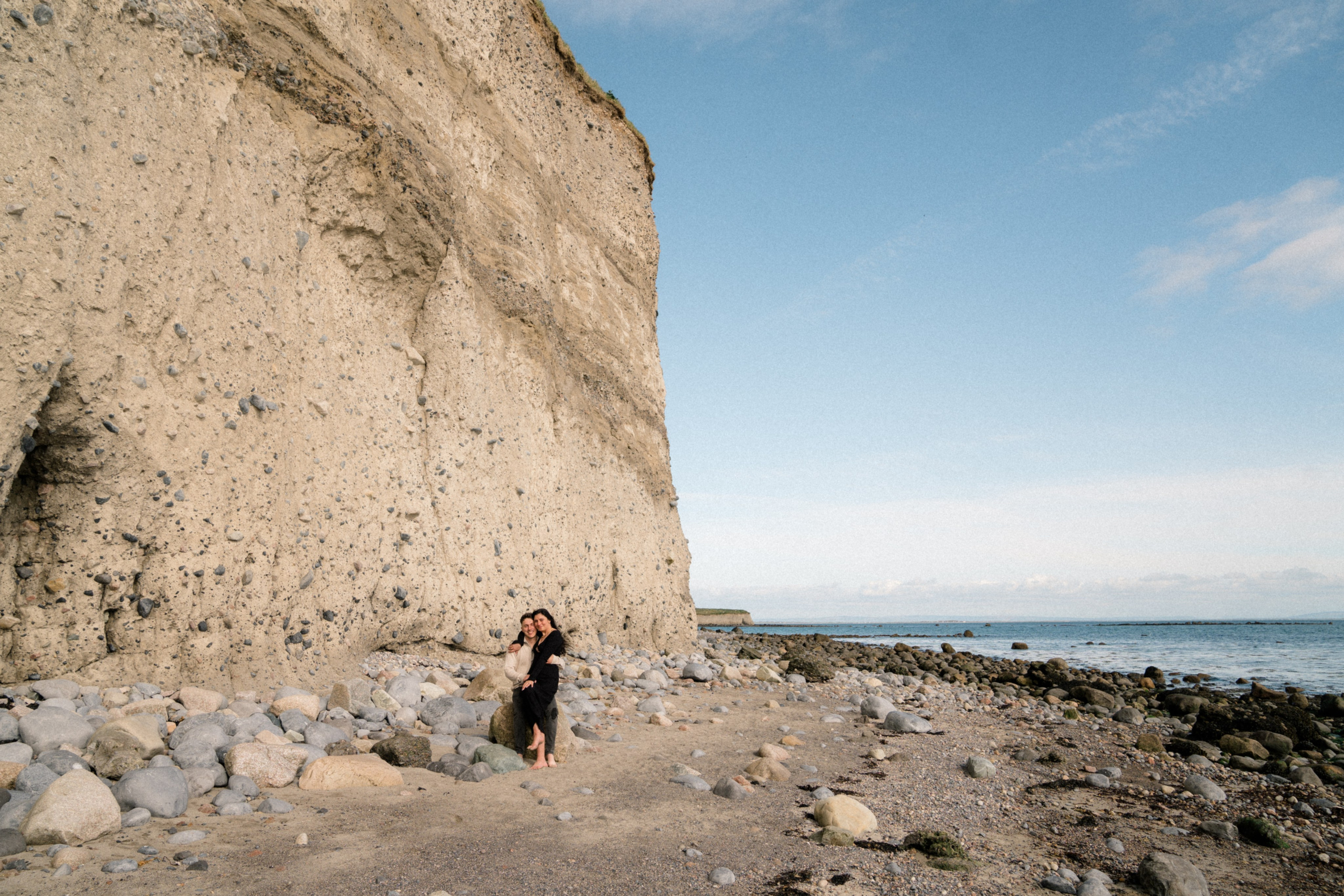 Proposal at Silverstrand Beach, co Galway. Wedding and family photographer Ireland