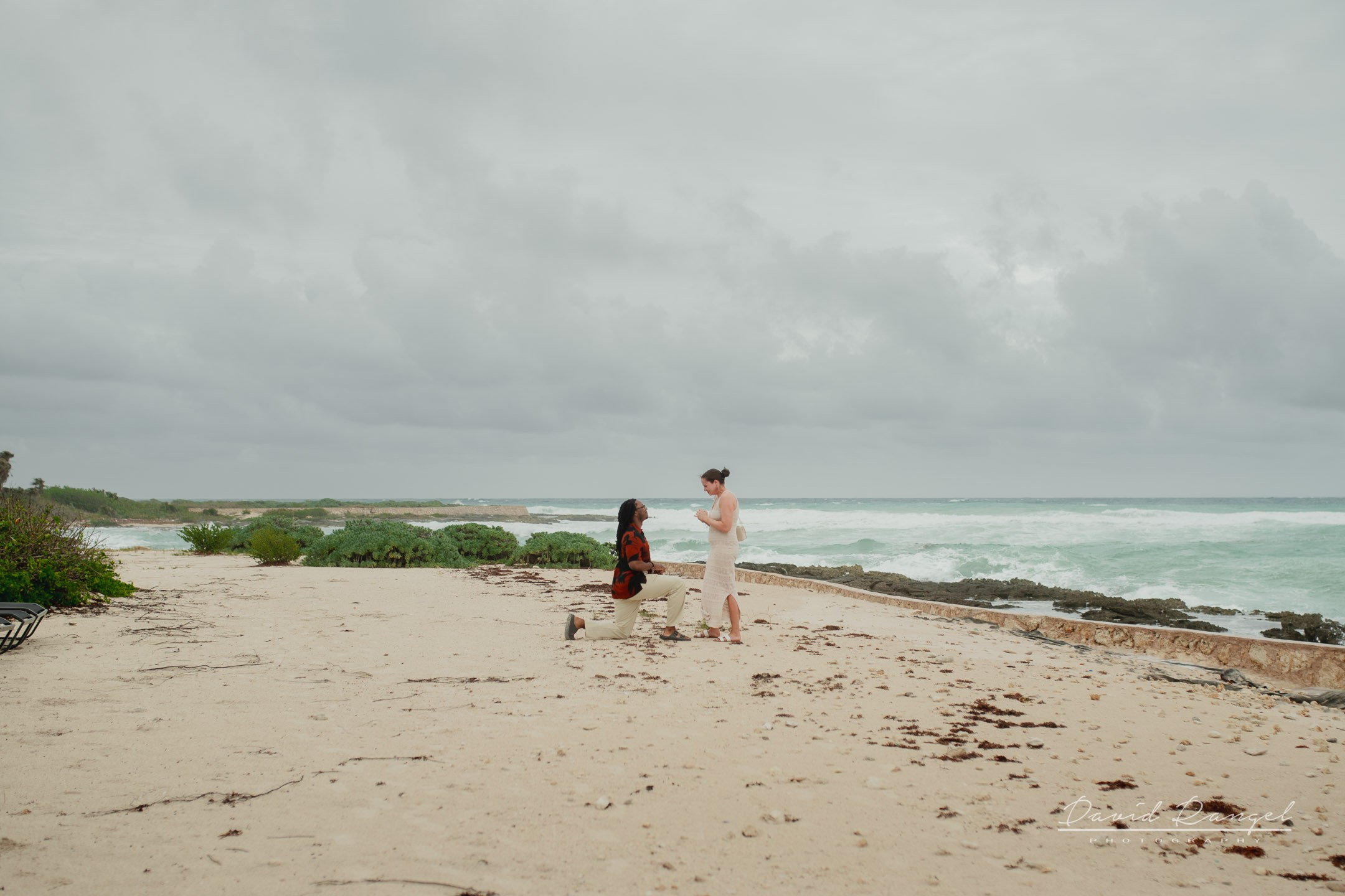 Eriah and Megan engagement session at the Hotel Conrad Tulum. Destination wedding photographer based in Cancun and Riviera Maya with service worldwide