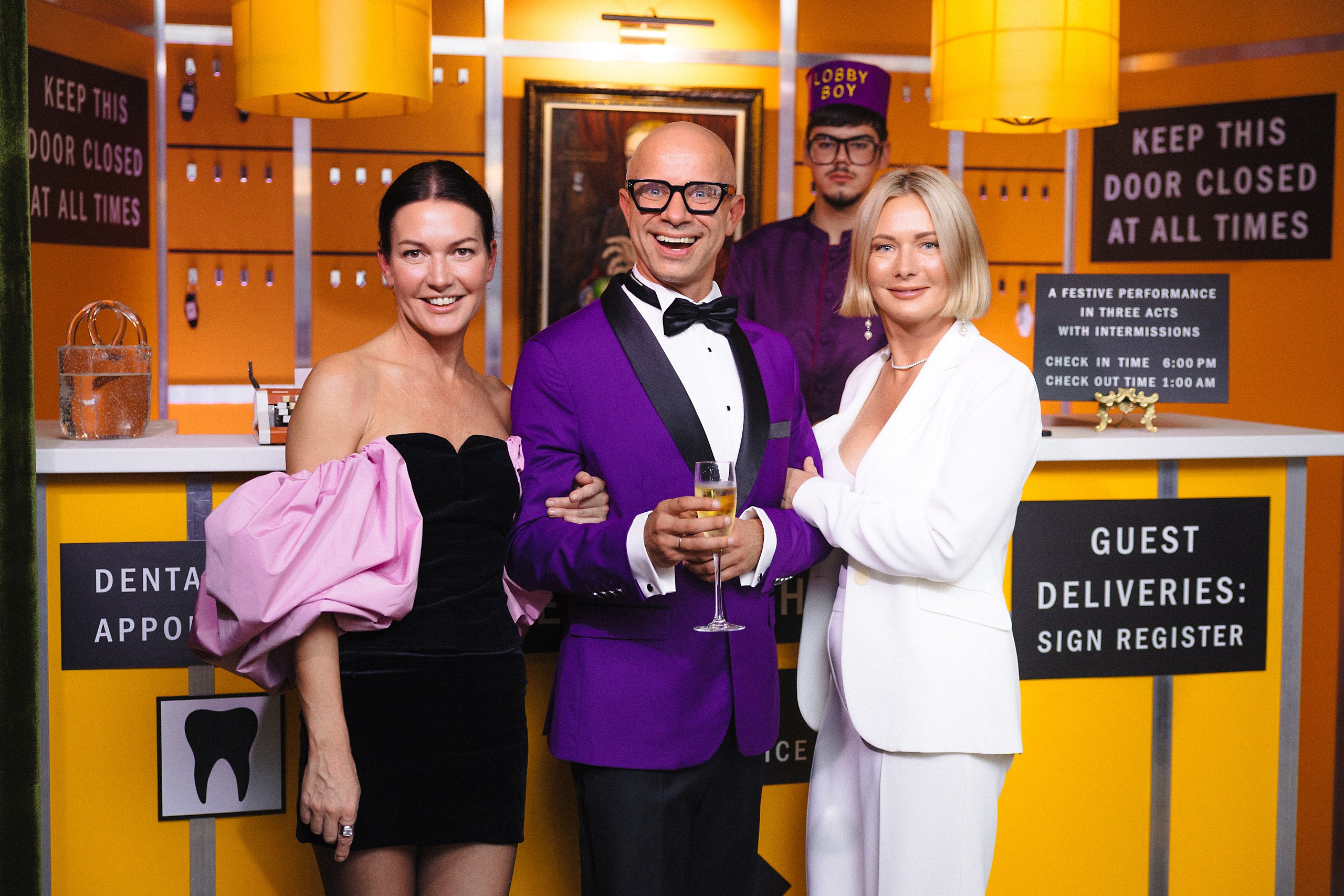 Grand Budapest Hotel Style Anniversary Party in Riga — Elegant Anniversary Photos & Video. Evgeny Timofeyev | Wedding & Content photographer and videographer