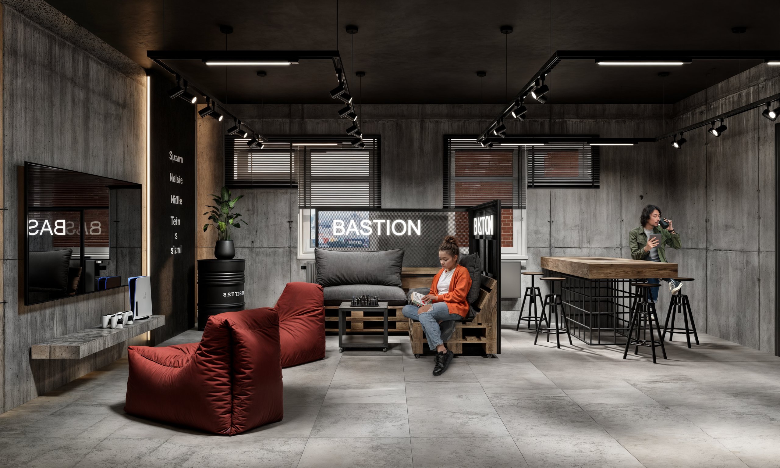 Bastion Hostel, Daugavpils. Interjera dizaina studija 4 Stūri