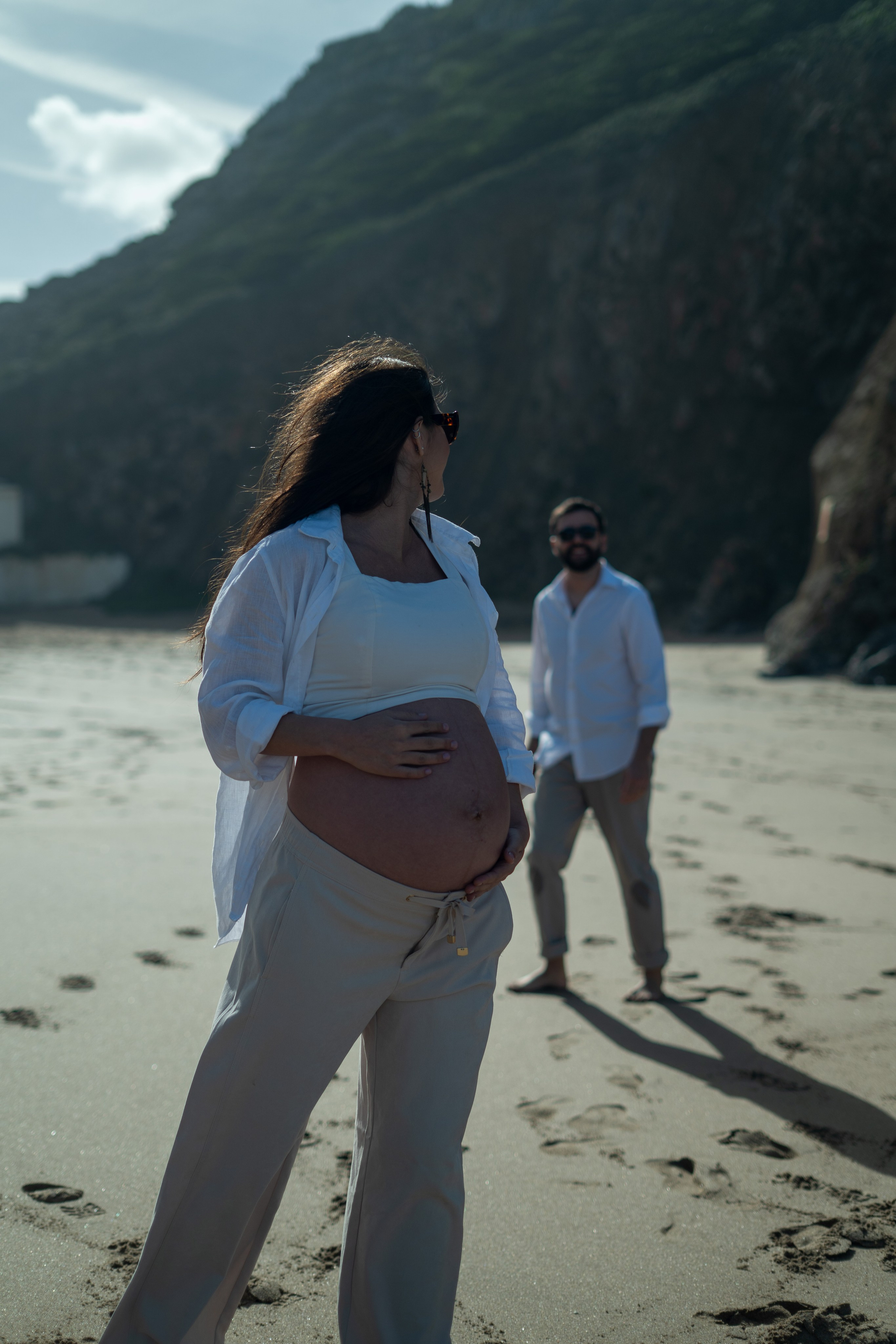 Ensaio Praia — Rafaela e César. Frames by Giovani Braga