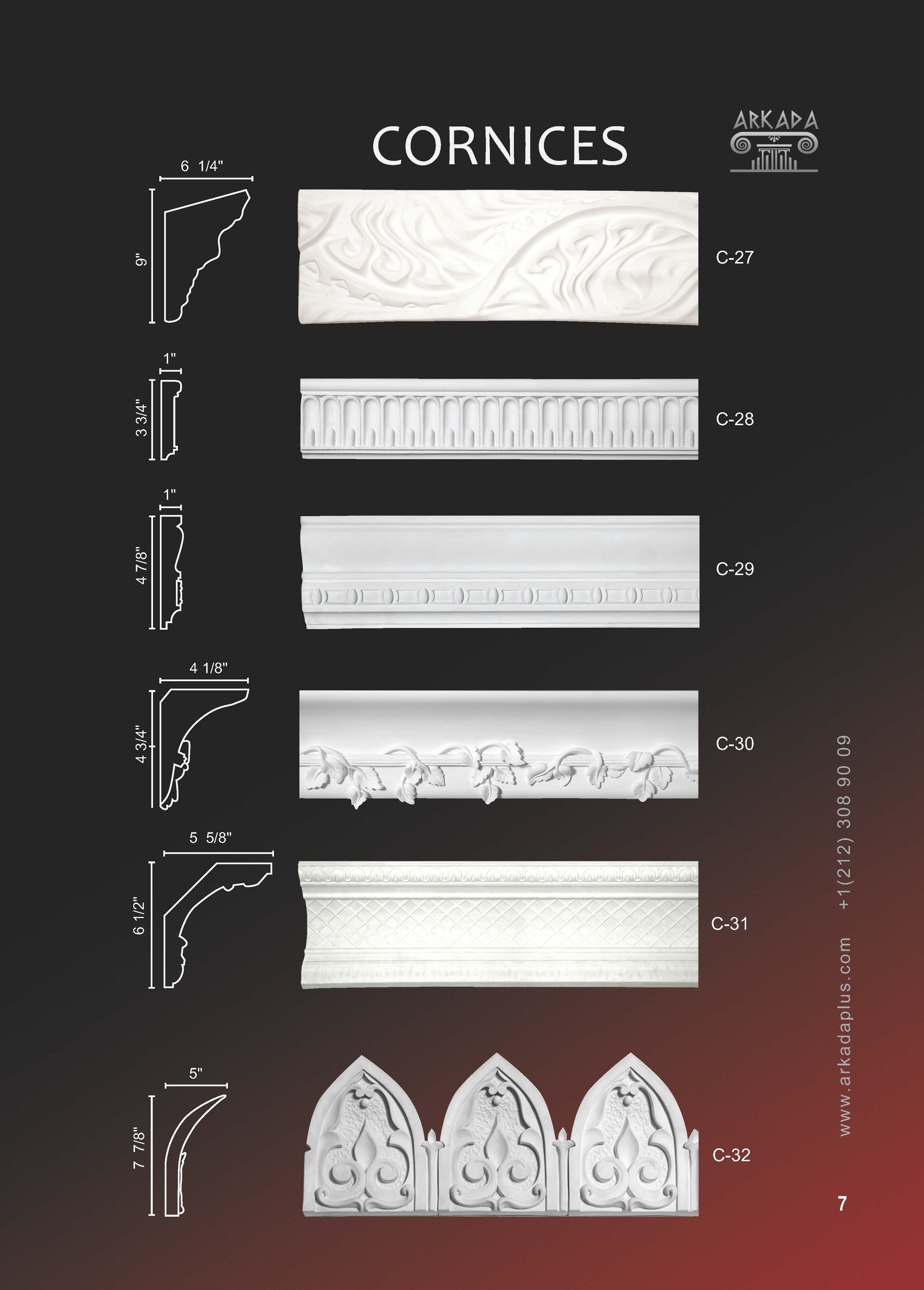 Catalog pages. Plaster molding