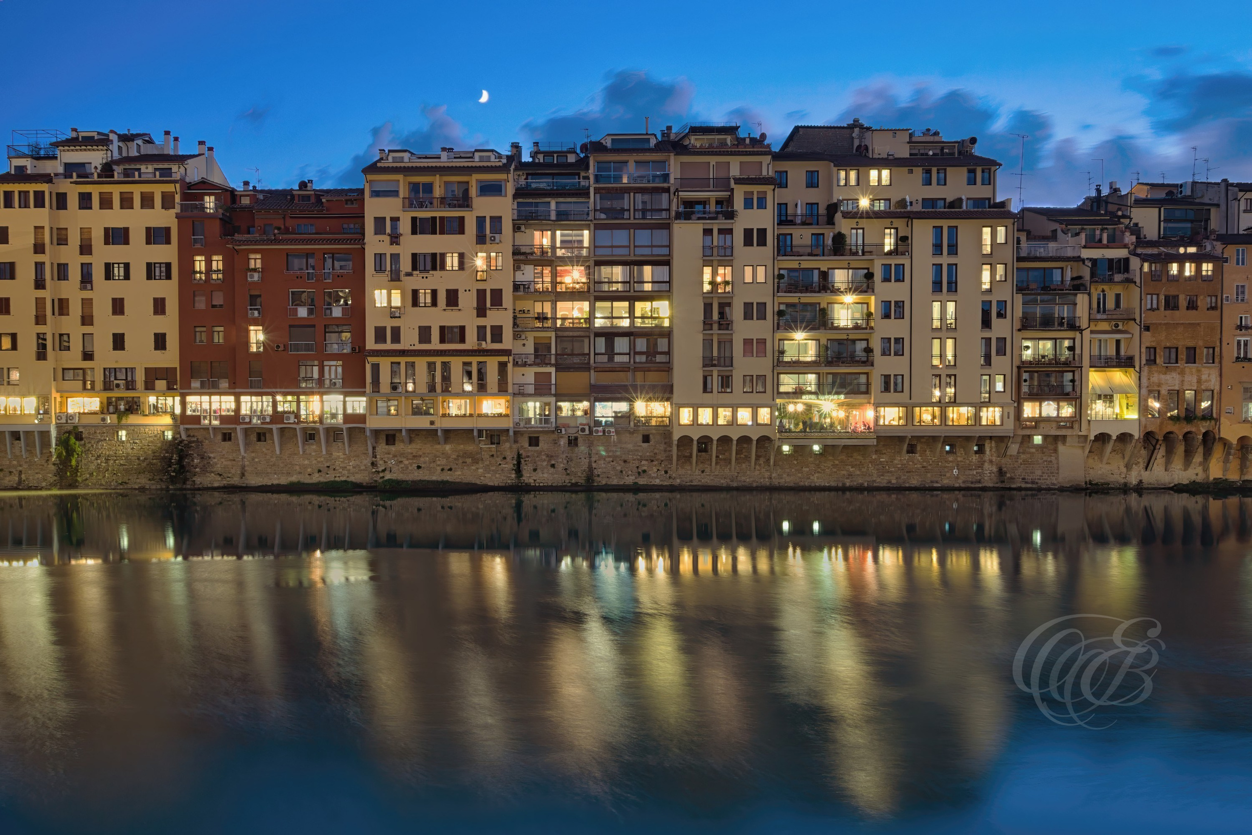 Florence, Italy—The Arno River has shaped the history, commerce, and development of Florence for centuries. Flowing through the heart of the city, it connects many of Florence’s most important historic districts and landmarks, remaining an enduring feature of the Tuscan capital's cultural landscape. Eduardo Bartoli Photography.