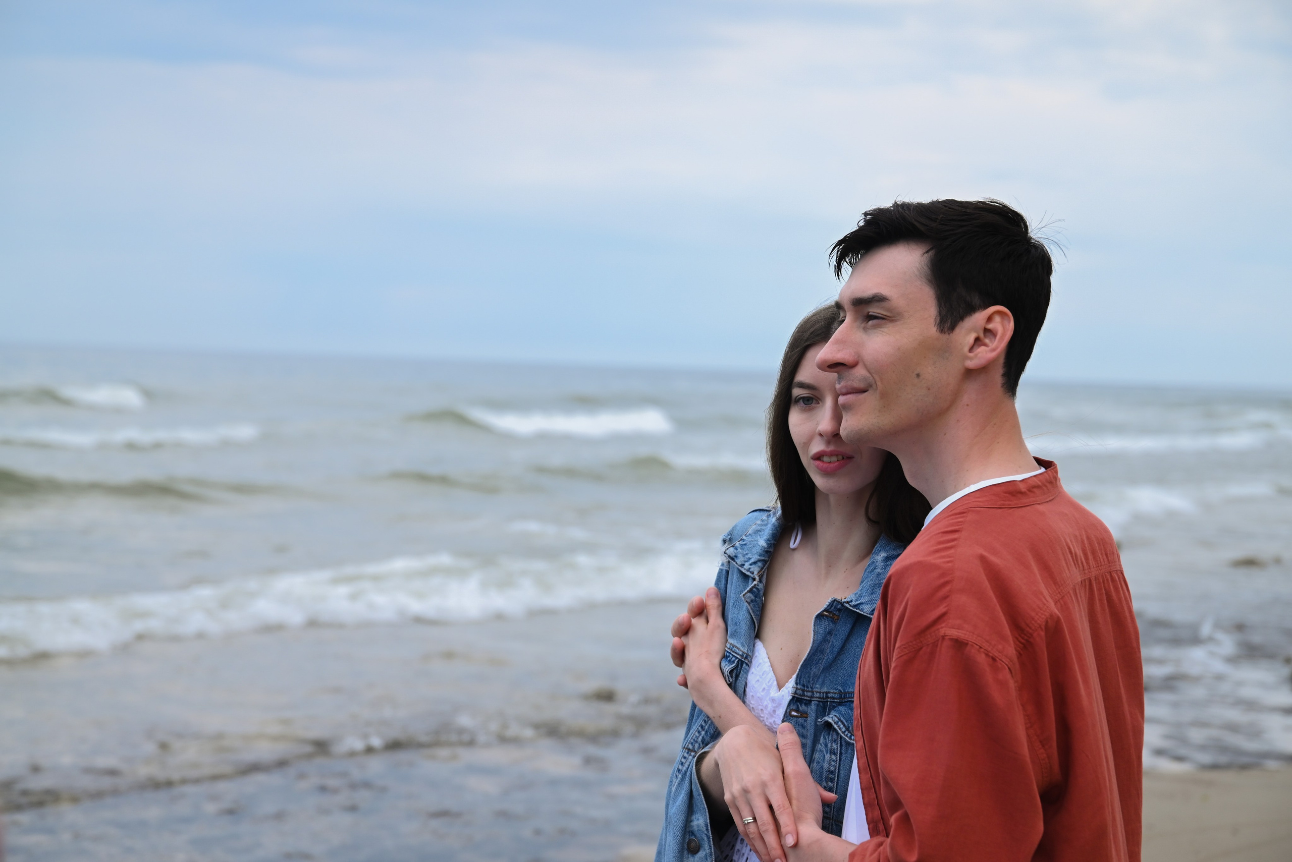 Love photography story on the riva of the see