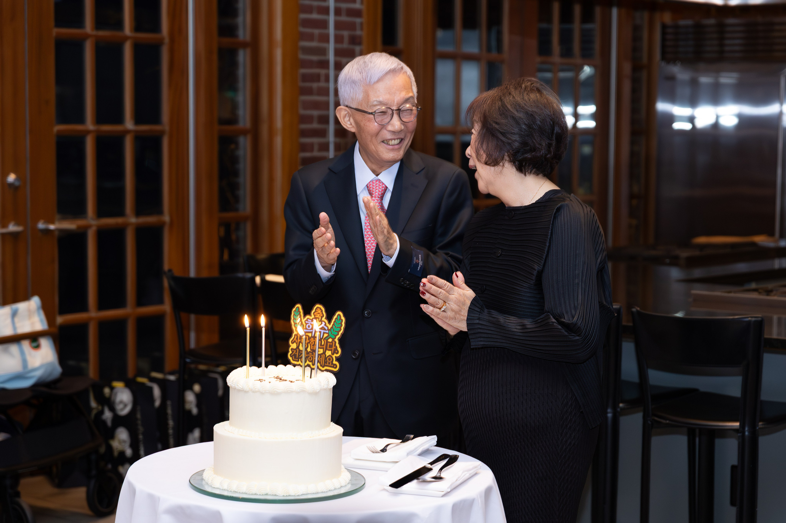 Korean Family 77th Birthday | Elegant European Restaurant Celebration. Family, lifestyle, and commercial photography in New York and New Jersey