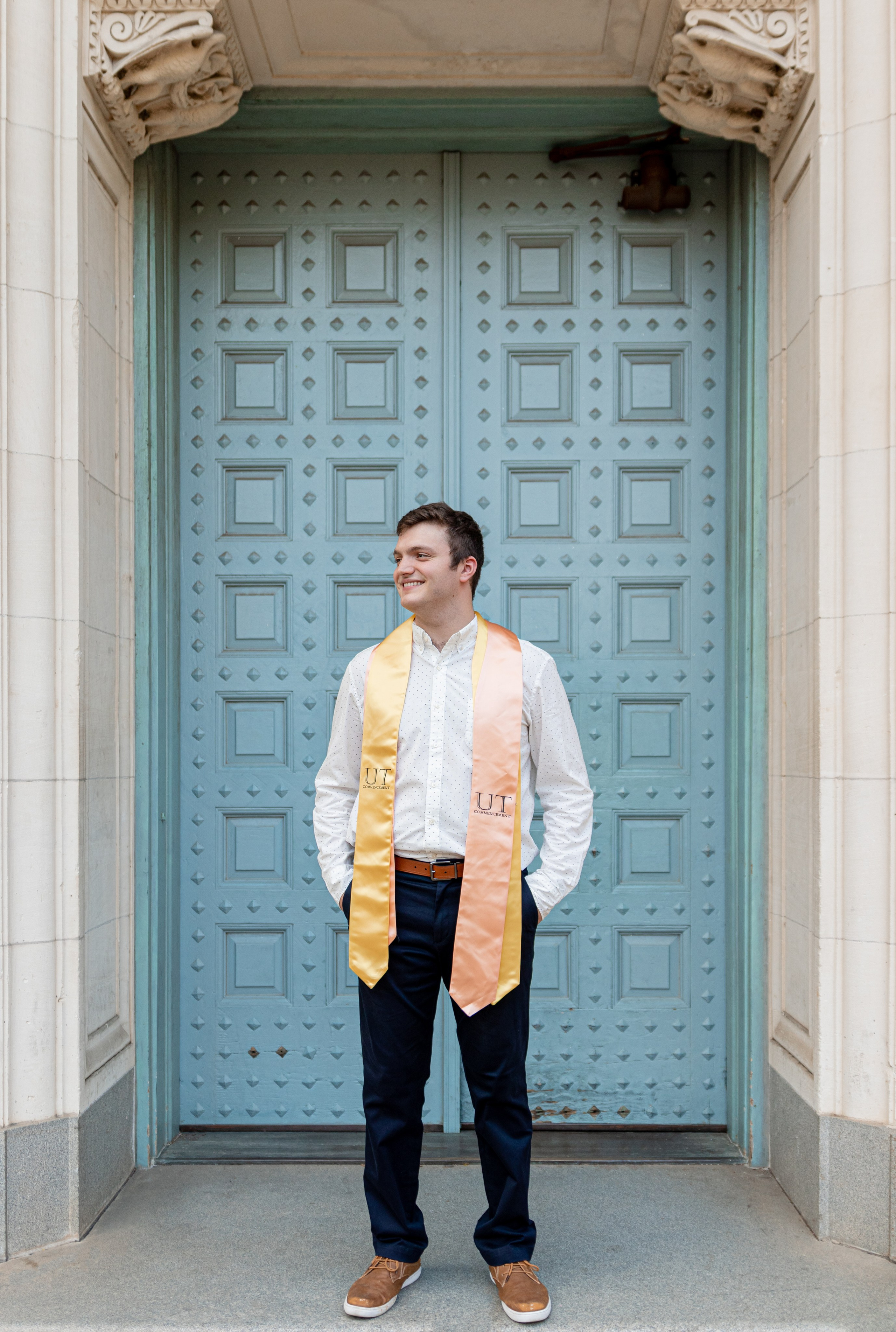 Aaron's graduation photoshoot at the University of Texas in Austin