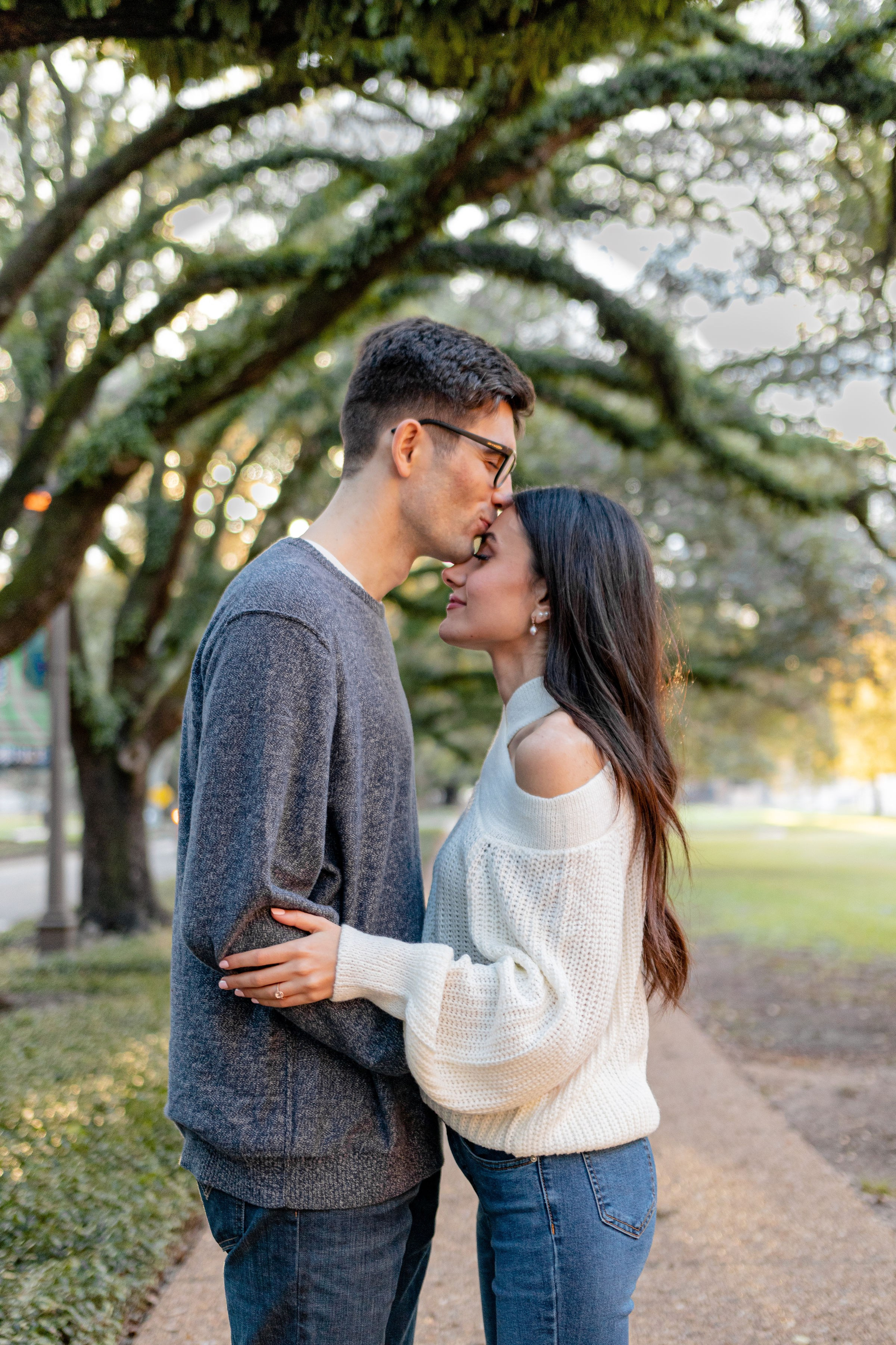 Nikkie and Sebastian's engagement photoshoot at Rice University