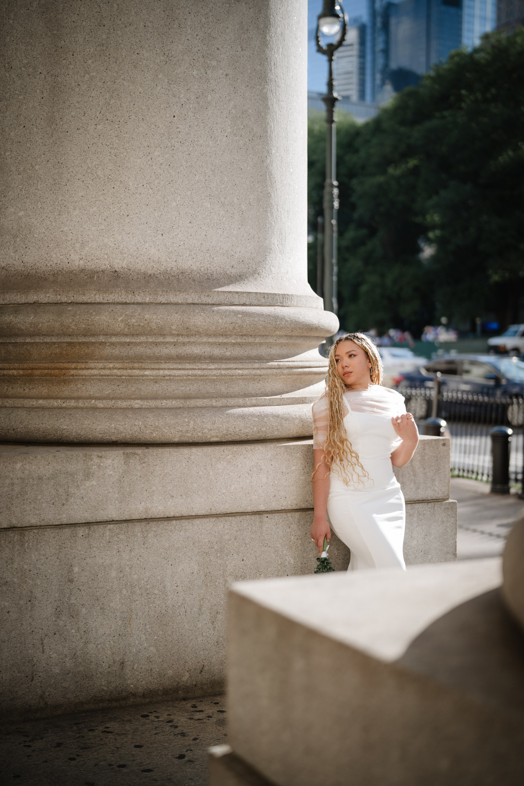 Raquel as a bride. Portrait and wedding photographer in New York