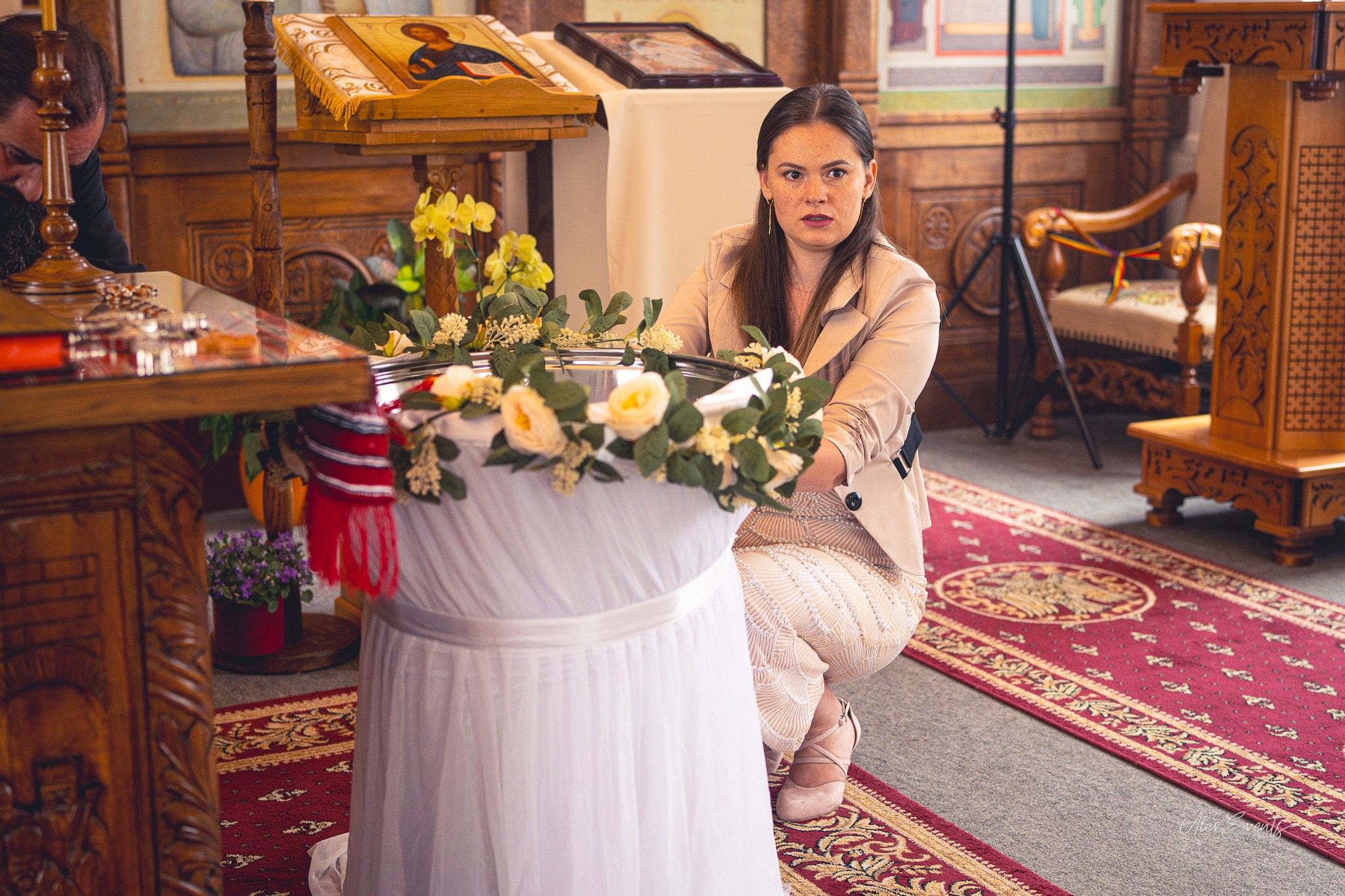 Botez autentic romanesc fotografiat la biserica din Agerbæk Danemarca. AlexEvents Fotograf / Videograf de evenimente Danemarca DK Horsens, Arhus, Odense, Vejle.Nunta, botez, foto-studio