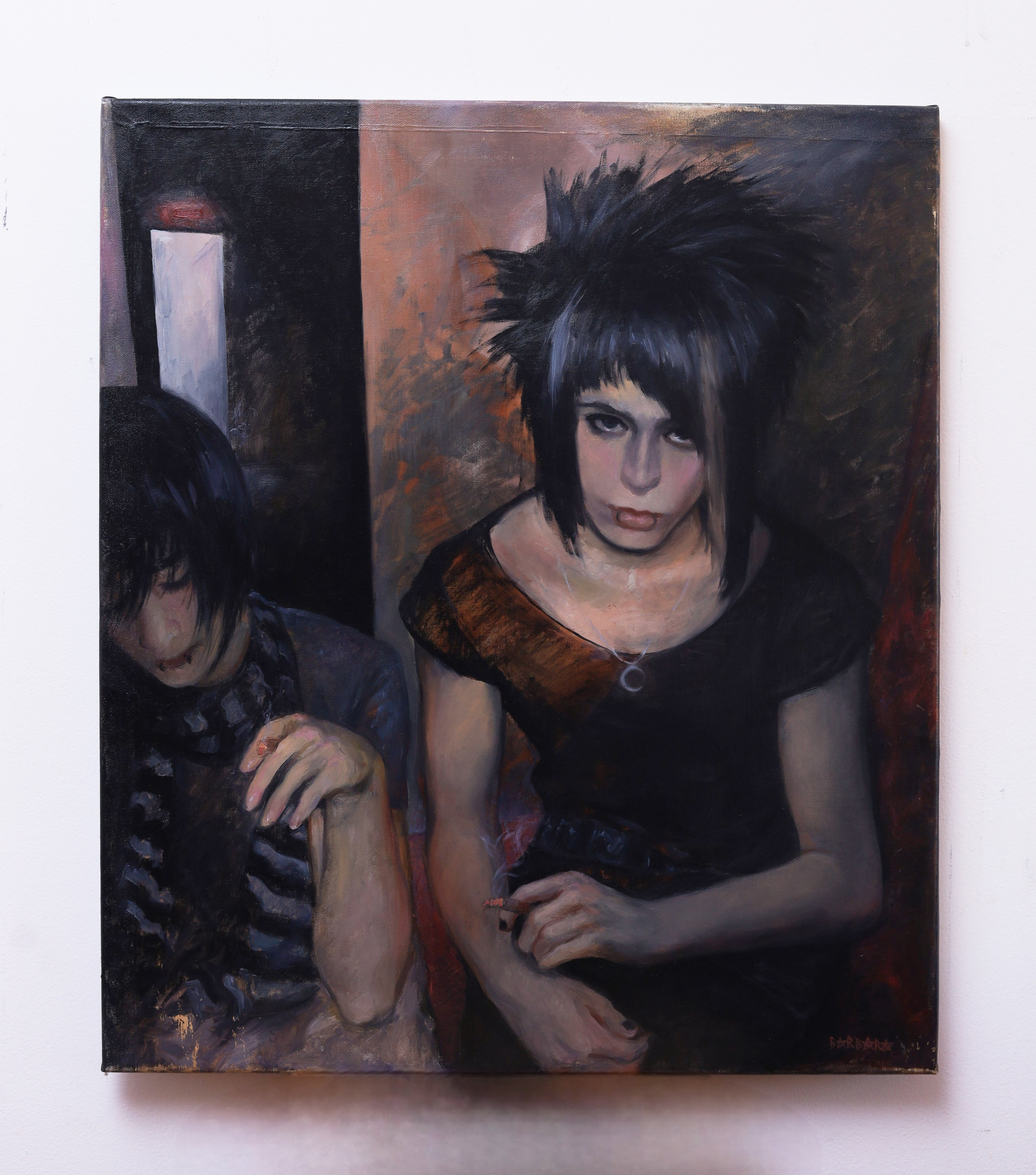 Emergency Exit, oil painting, Barbara Cabral. Barbara Cabral