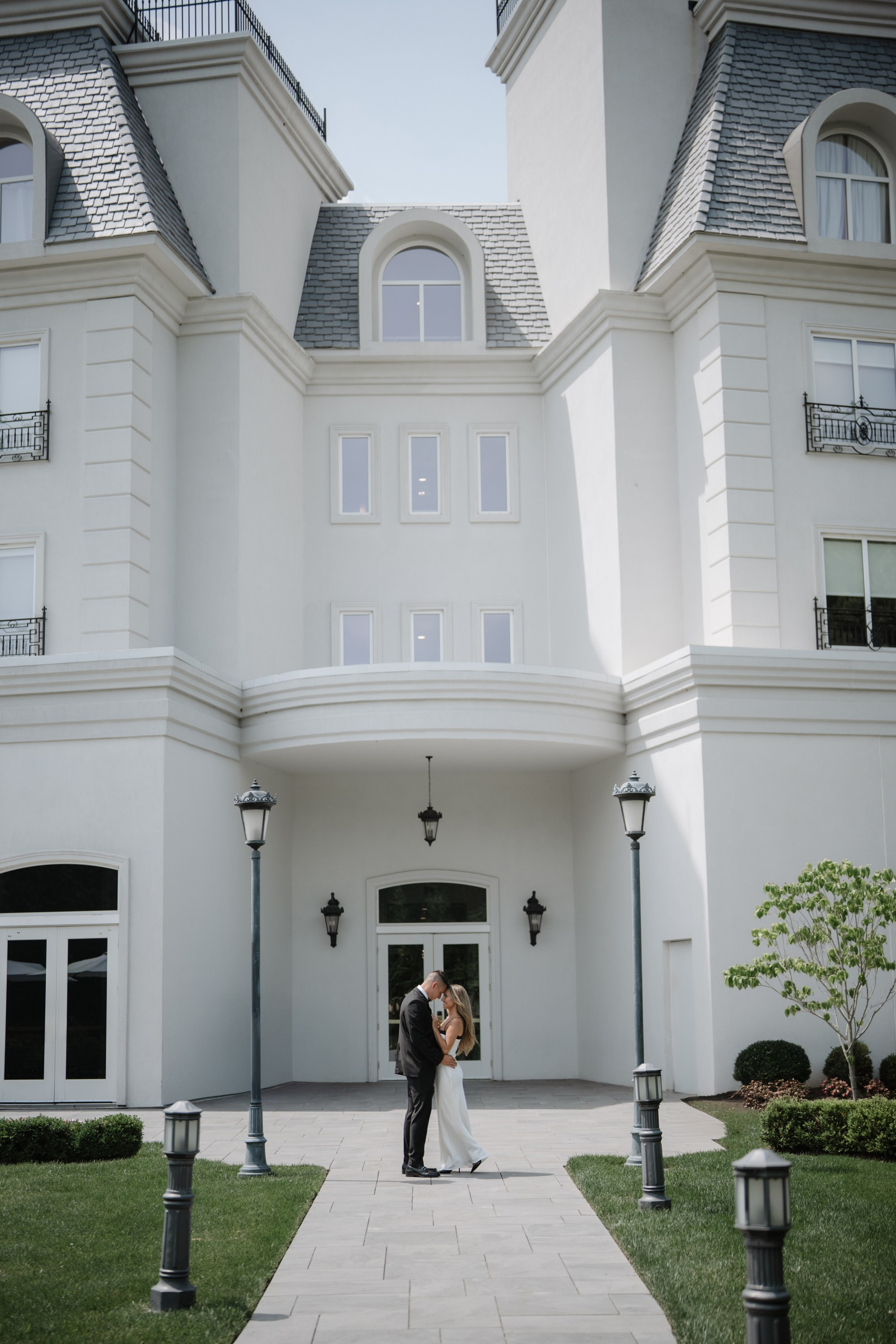 Engagement photo shoot at the hotel. Portrait and wedding photographer in New York