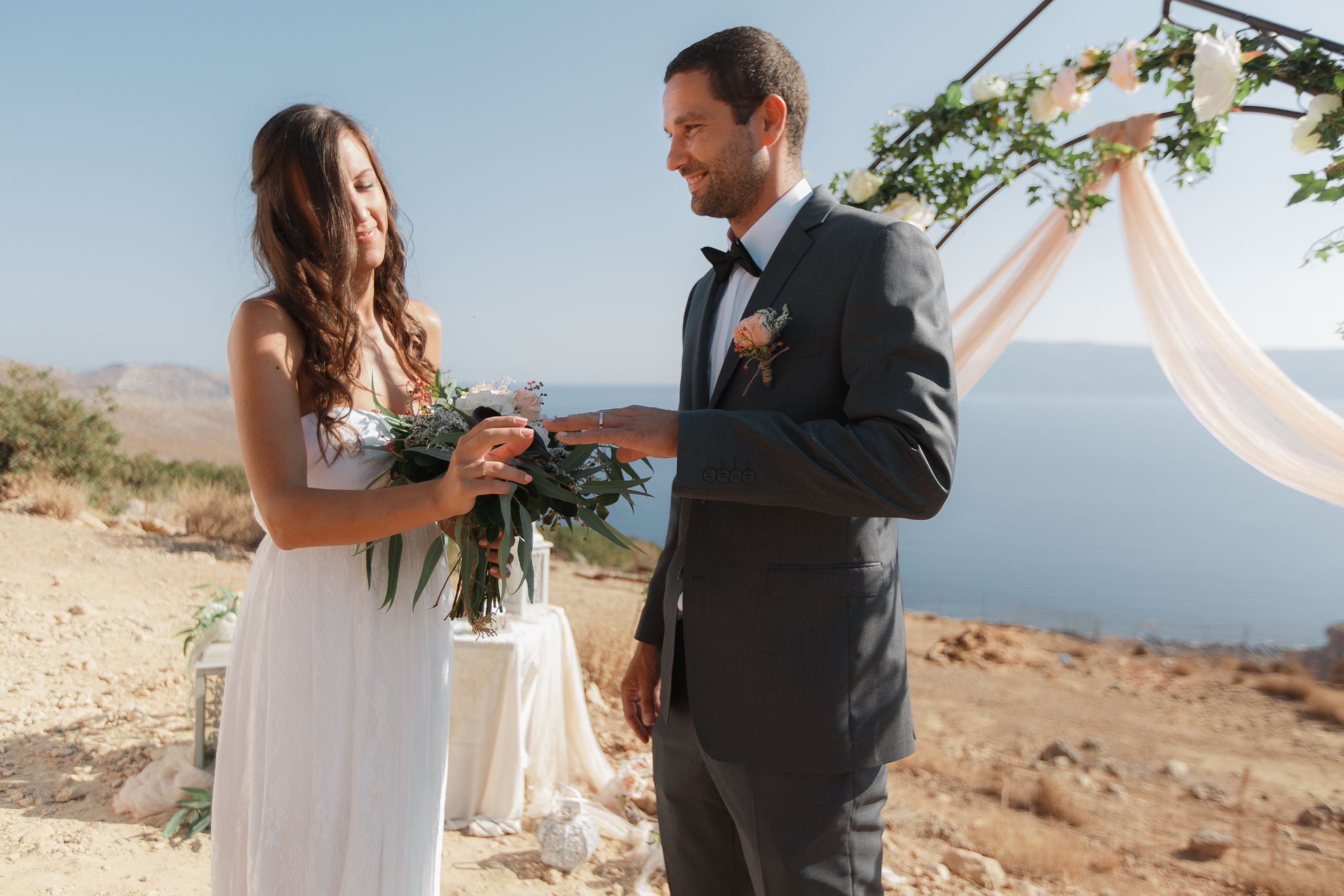 Marino & Steffi, Crete. Denny Savon — Photographer in Santorini | Weddings, Love Stories & Flying Dress