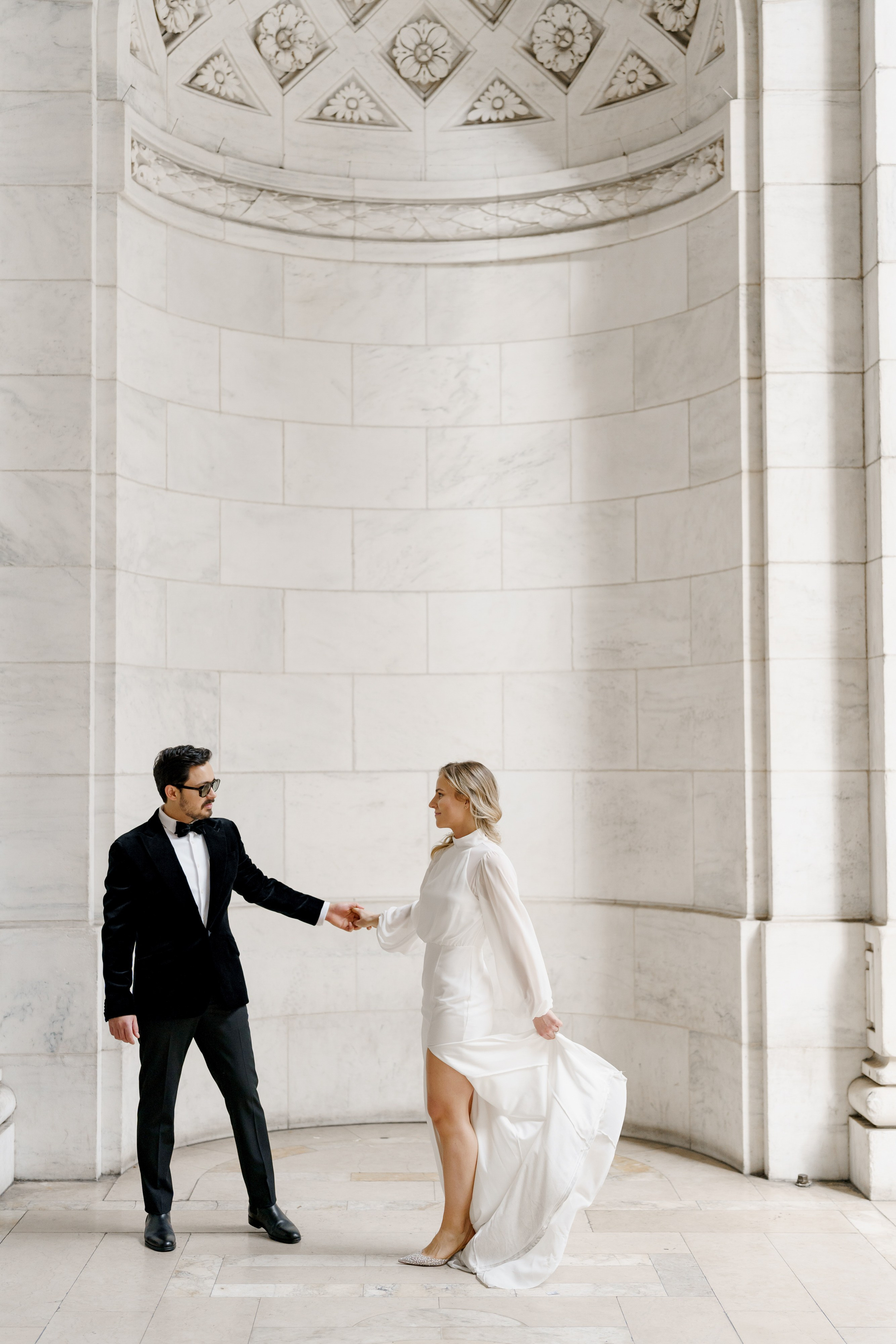 Caroline and Brendan’s Museum MET and Library Engagement Shoot. Wedding photographer and videographer New York | New Jersey