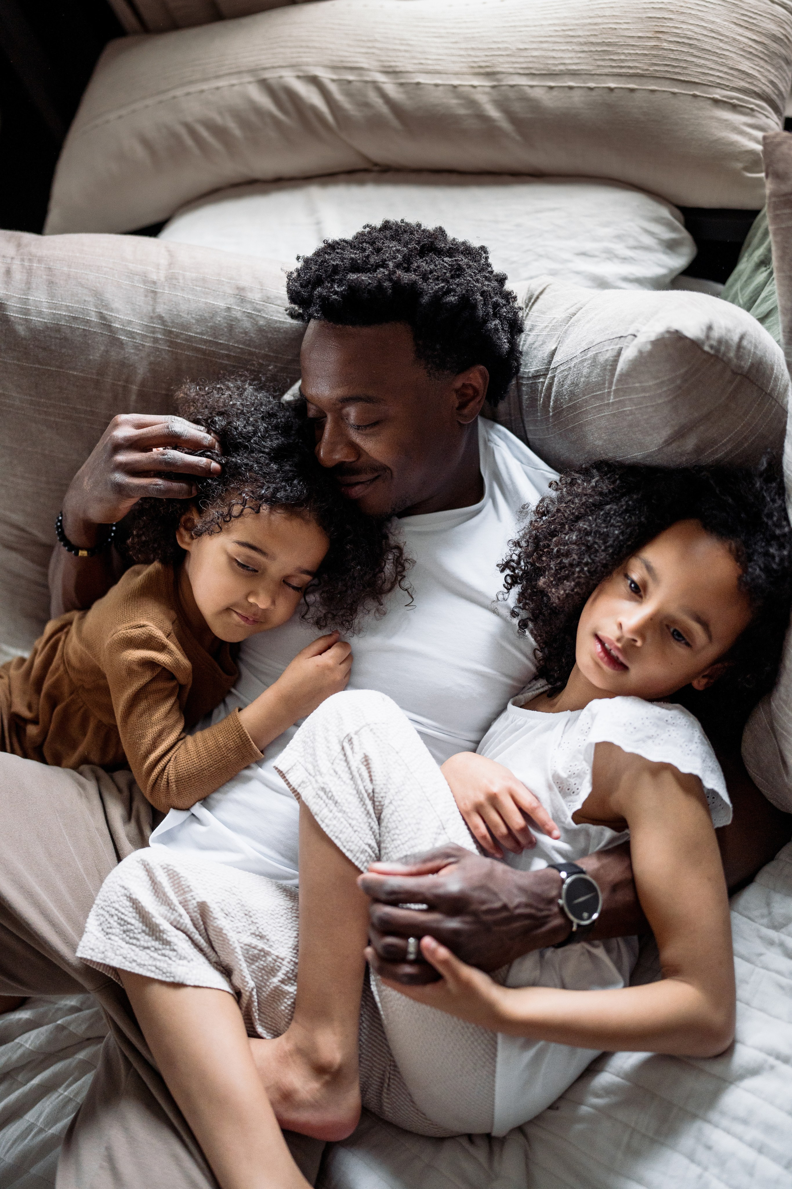 Stephanie, Lamar and kids at home. Wedding and family photographer and videographer PA, NJ, NY, DE, MD