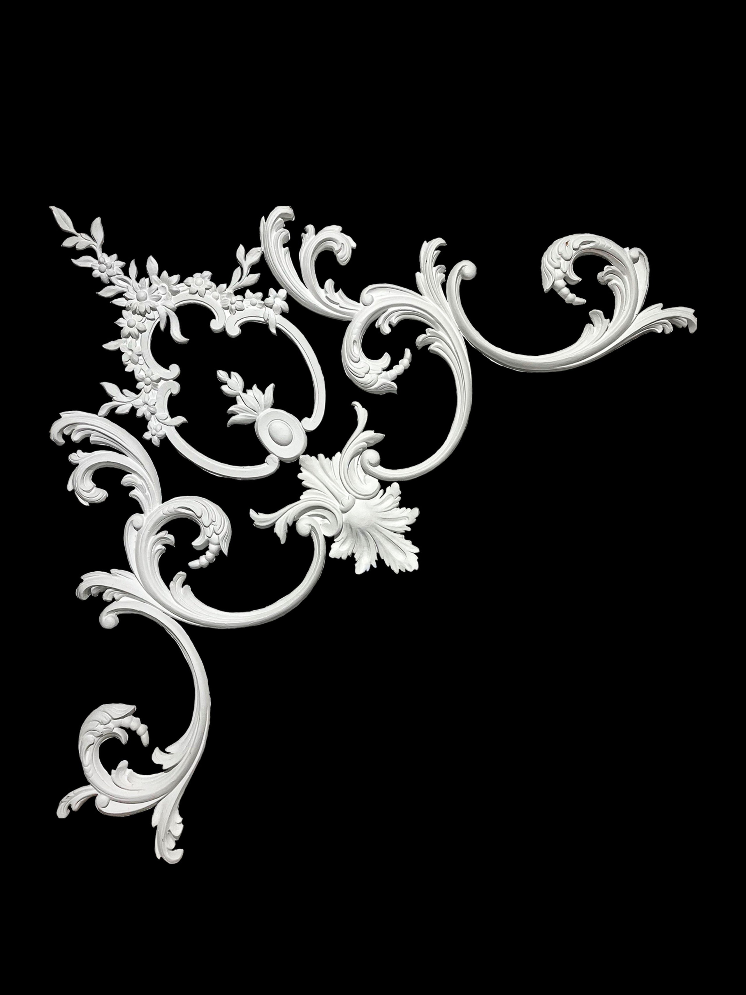 Corners. Plaster molding