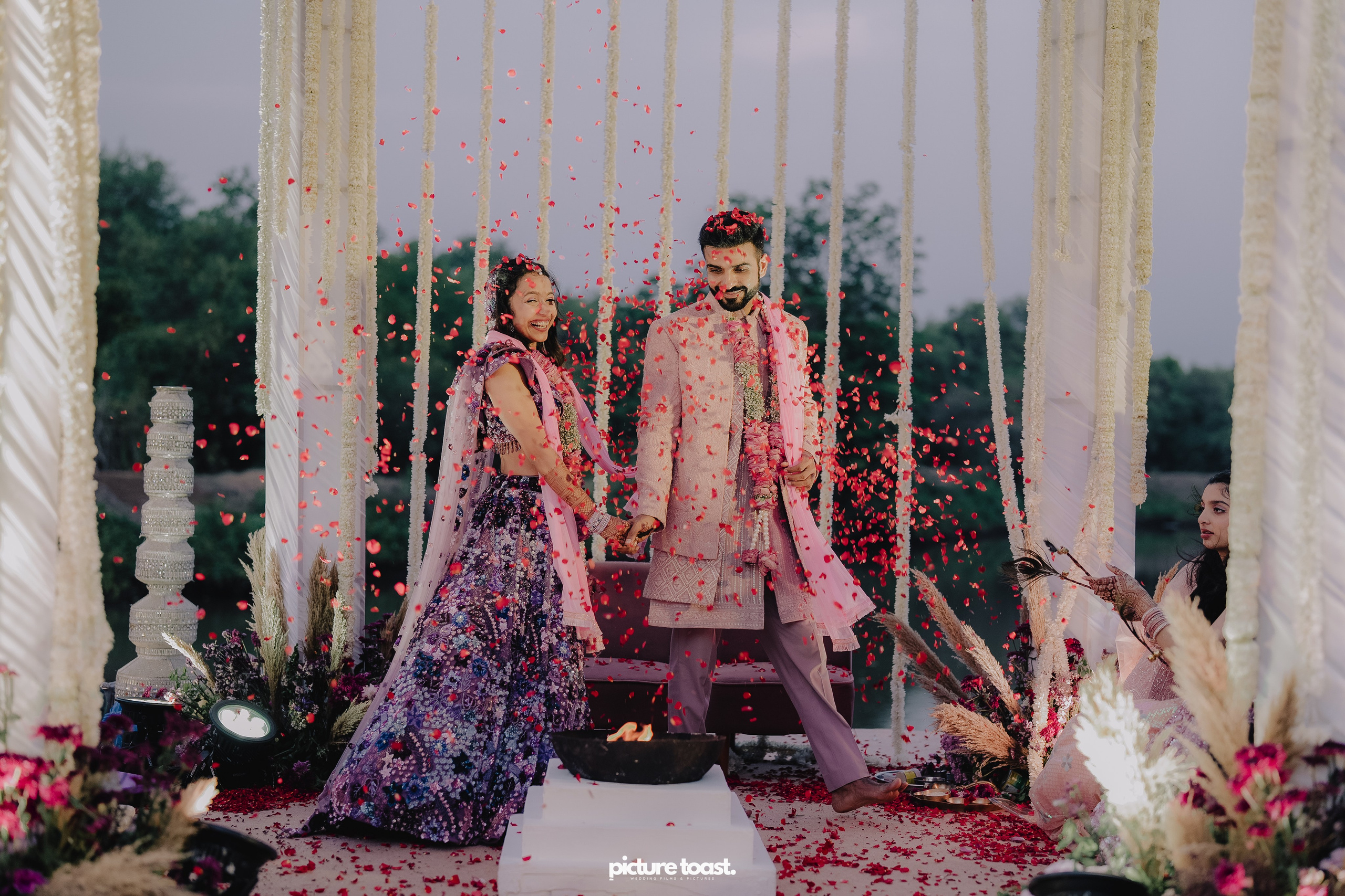 Varamala Ft. Barbie & Aneesh. Fine art Wedding Photographers in India & Canada
