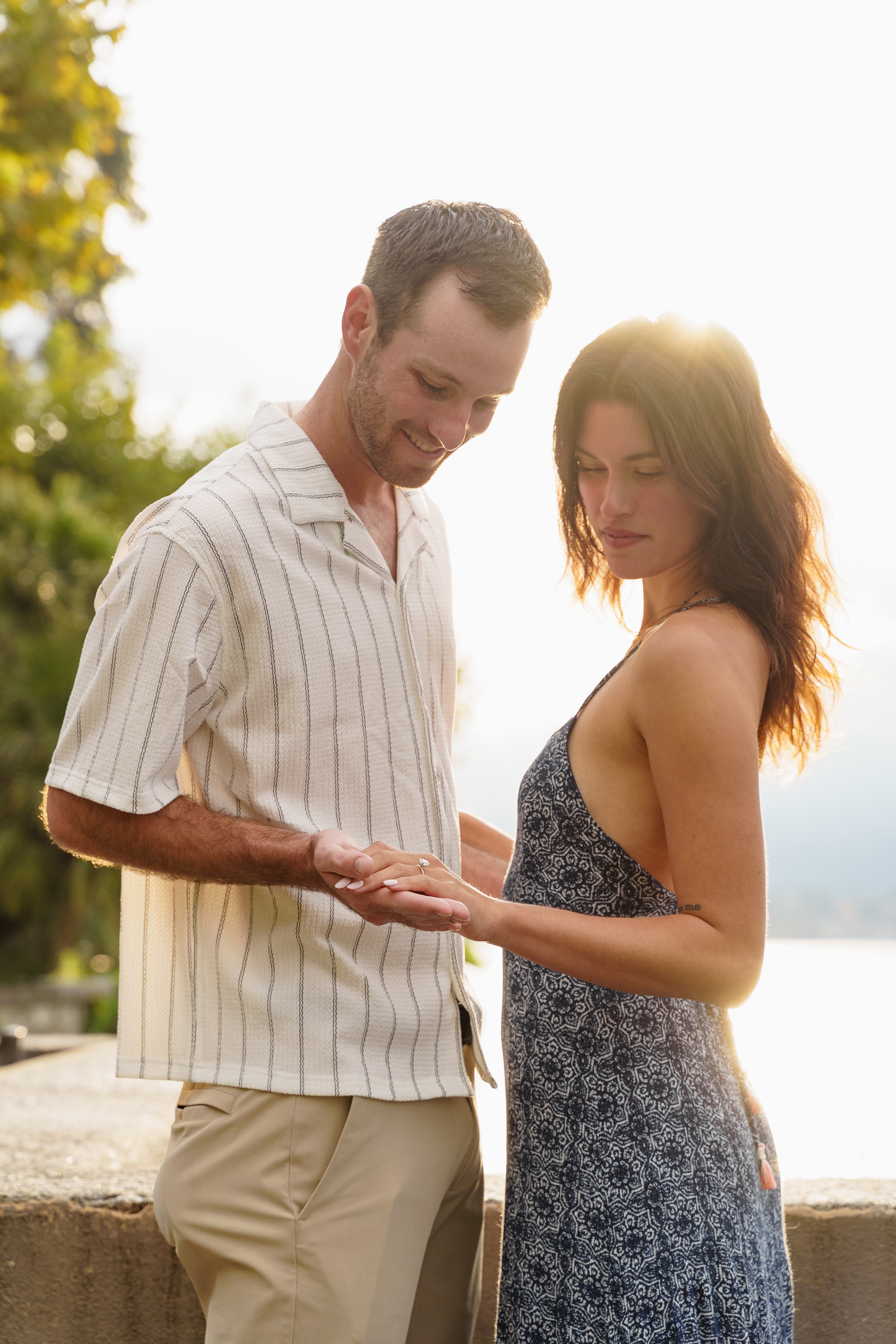 Sunrise Secret Proposal Lake Como. Proposal Photographer in Lake Como