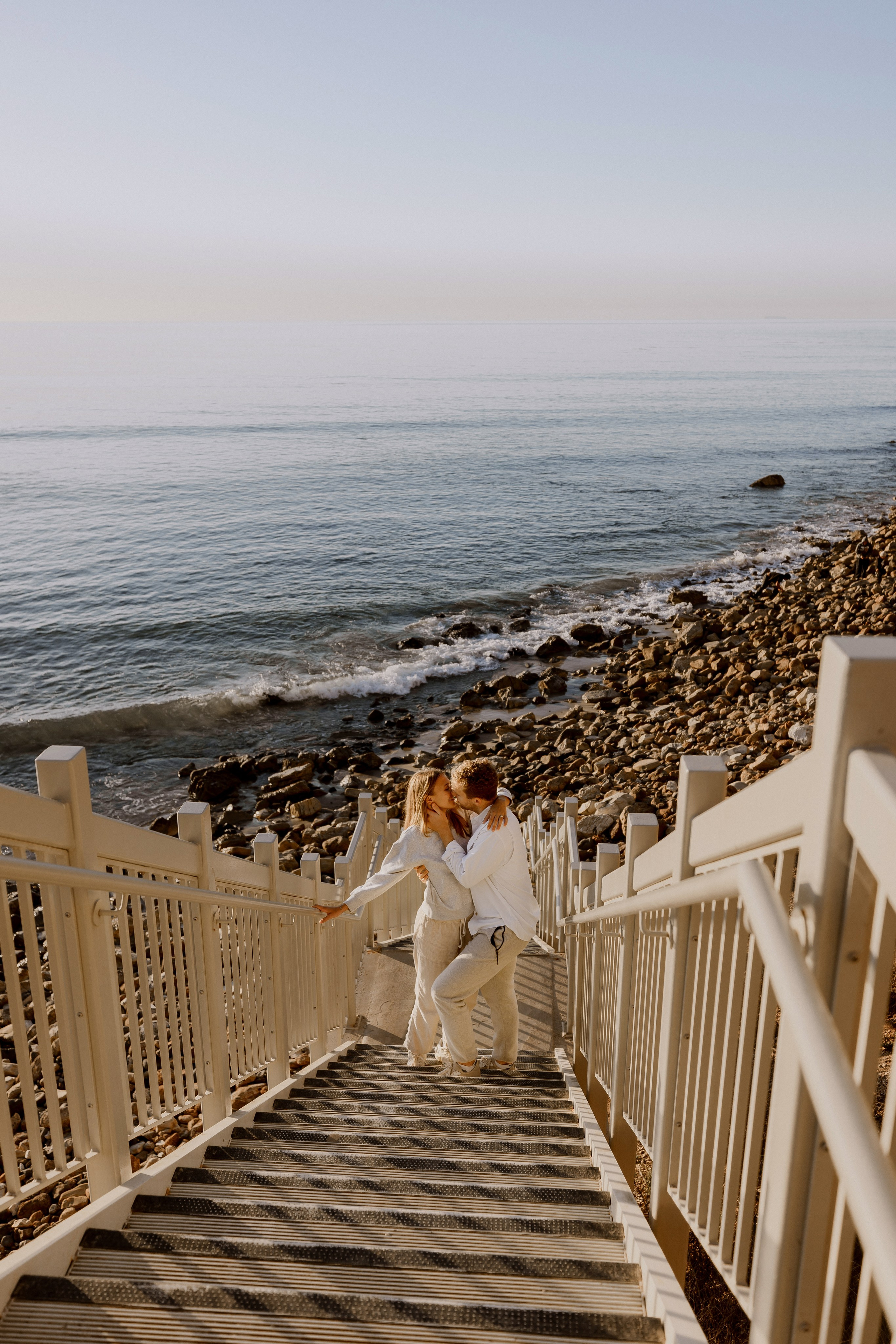 Surprise Proposal at Sunrise at Point Dume, Malibu | Taya Frank. Southern California Family and Couple Photographer