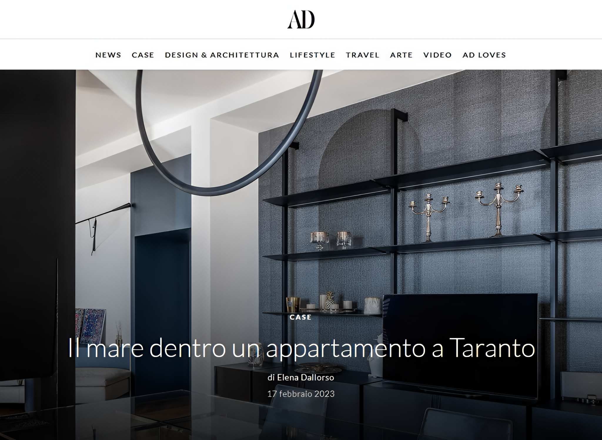 article published on AD Italia