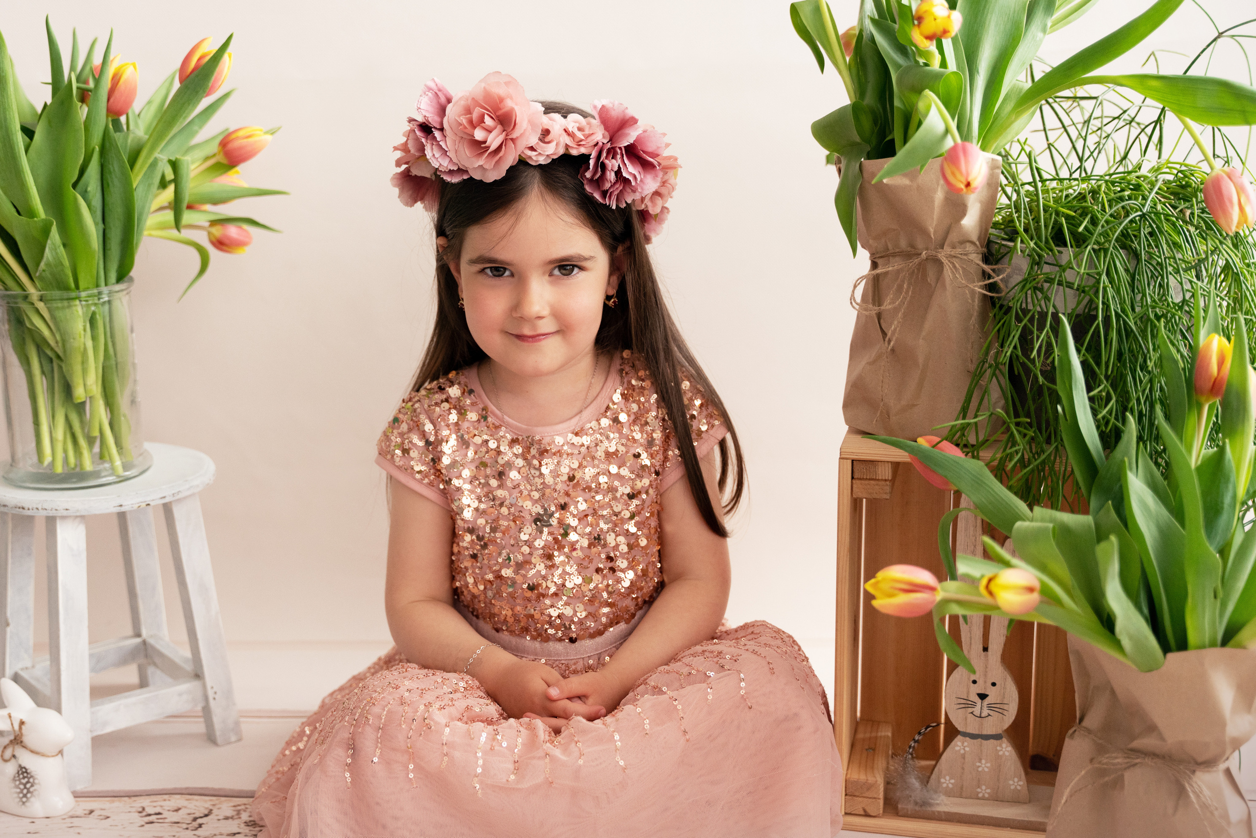 Kinderfotosession im Stil der Osterferien
