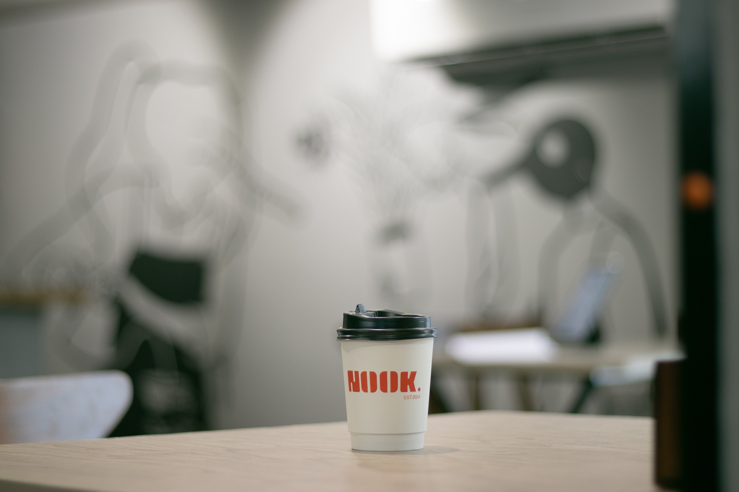 Nook Cafe Wall Mural Design