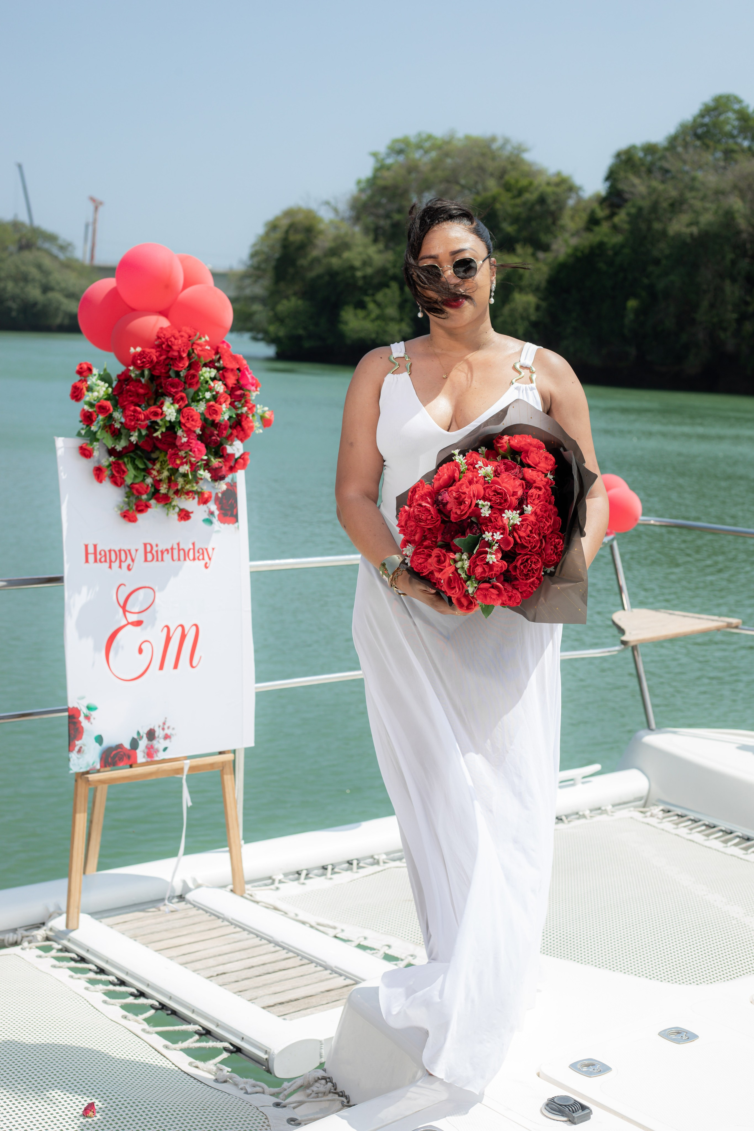 Emily Yacht Cruise Birthday Shoot. A creative consultant based in Mombasa, Kenya