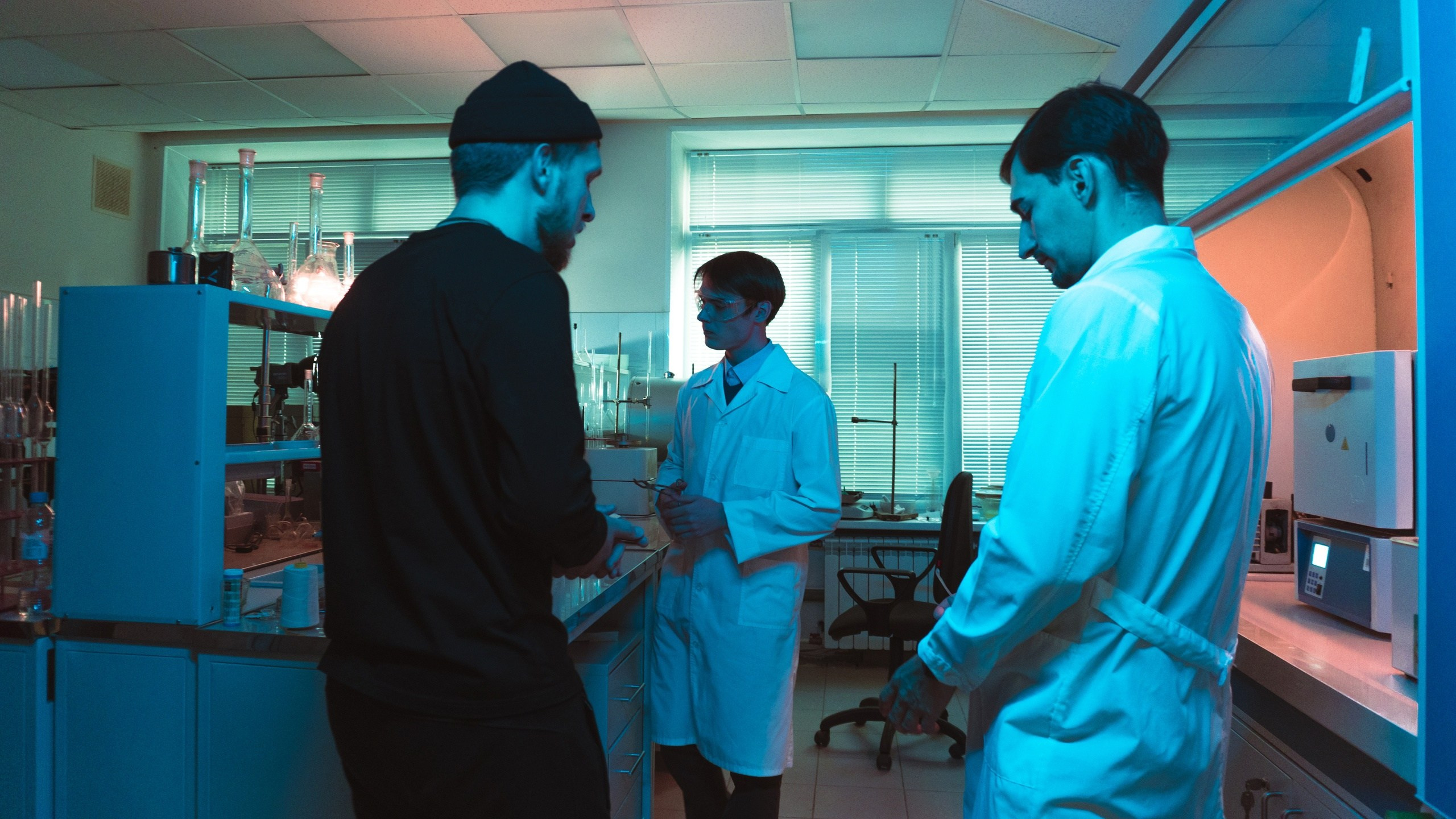 Backstage of the shooting of a advertising video