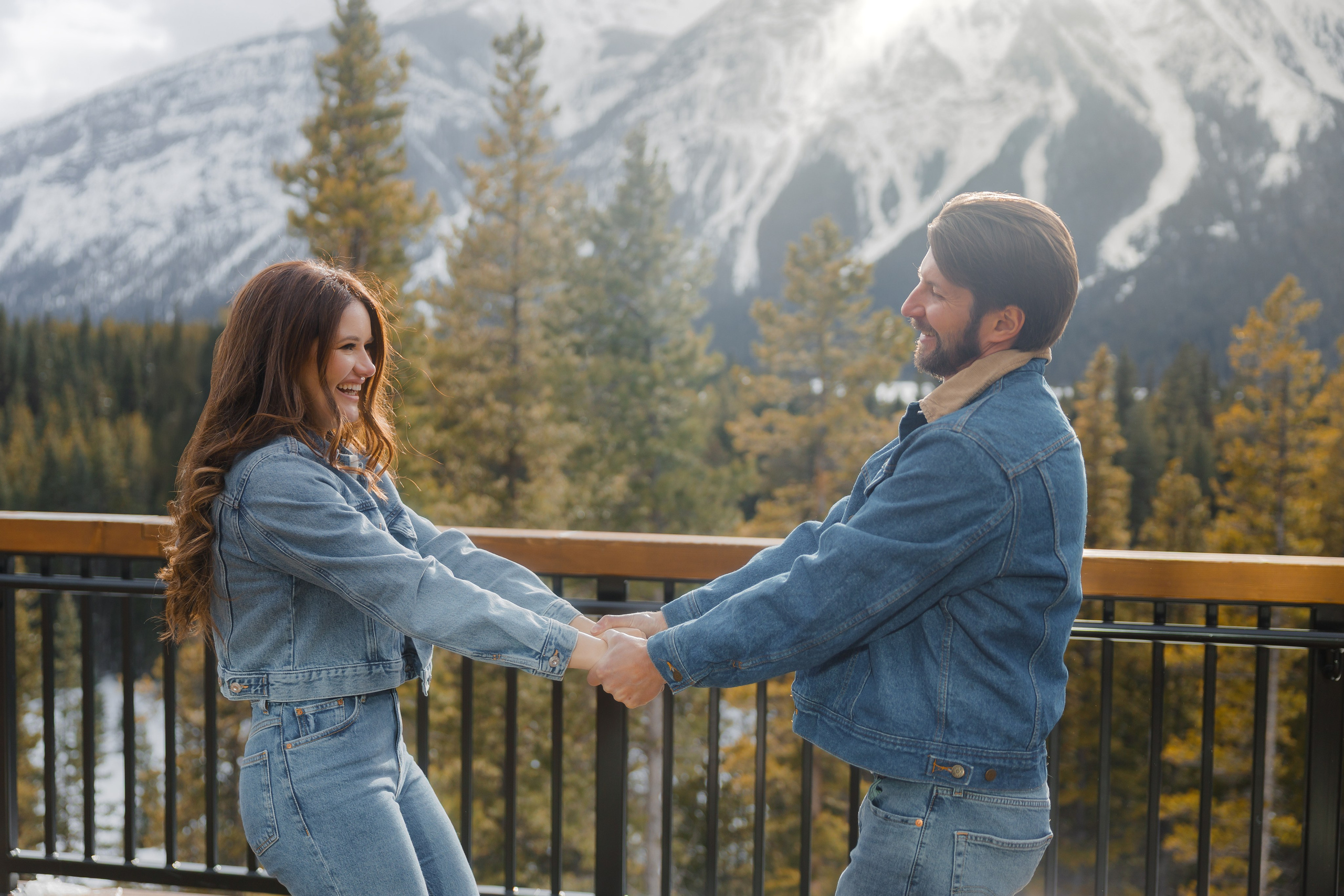 Ski engagement session. Home