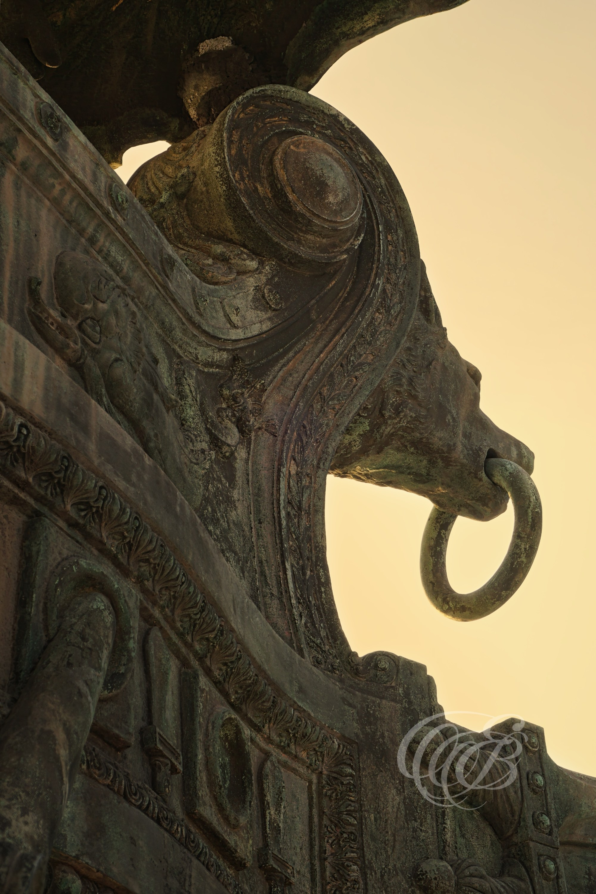 Rome, Italy — Vittoriano prow ornament detail — Eduardo Bartoli Fine Art Photography — Photograph of the sculptural prow-like architectural ornament on the Vittoriano monument in Rome, Italy — photography by Eduardo Bartoli.