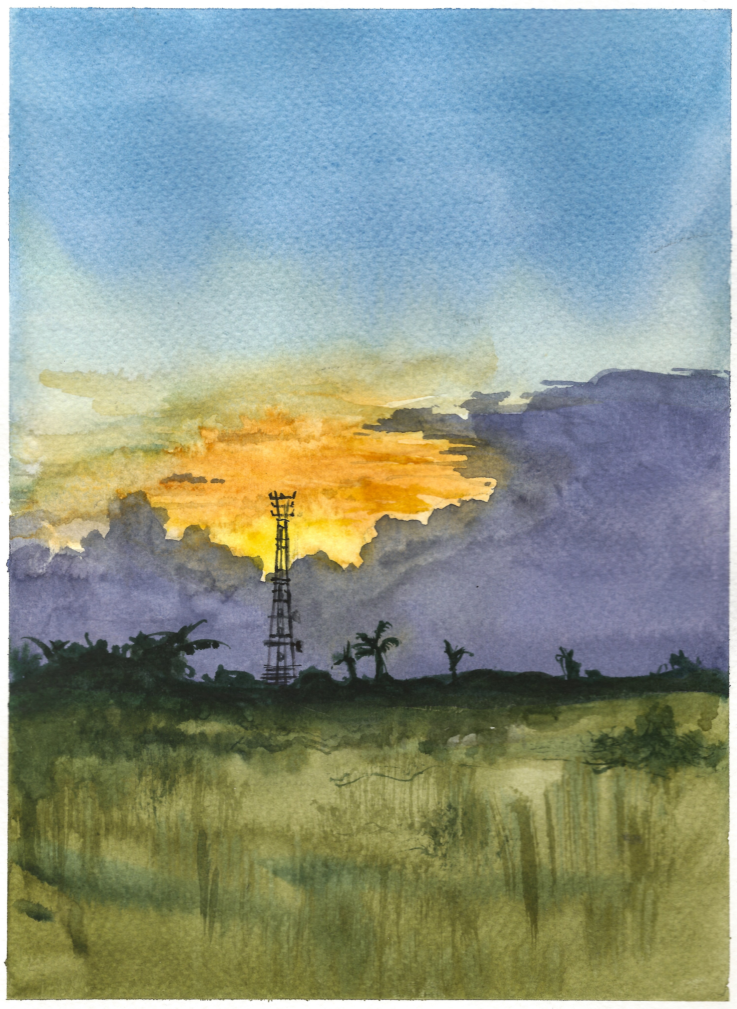 Nature landscapes. Angelina Sorokopud. Artist in Strasbourg