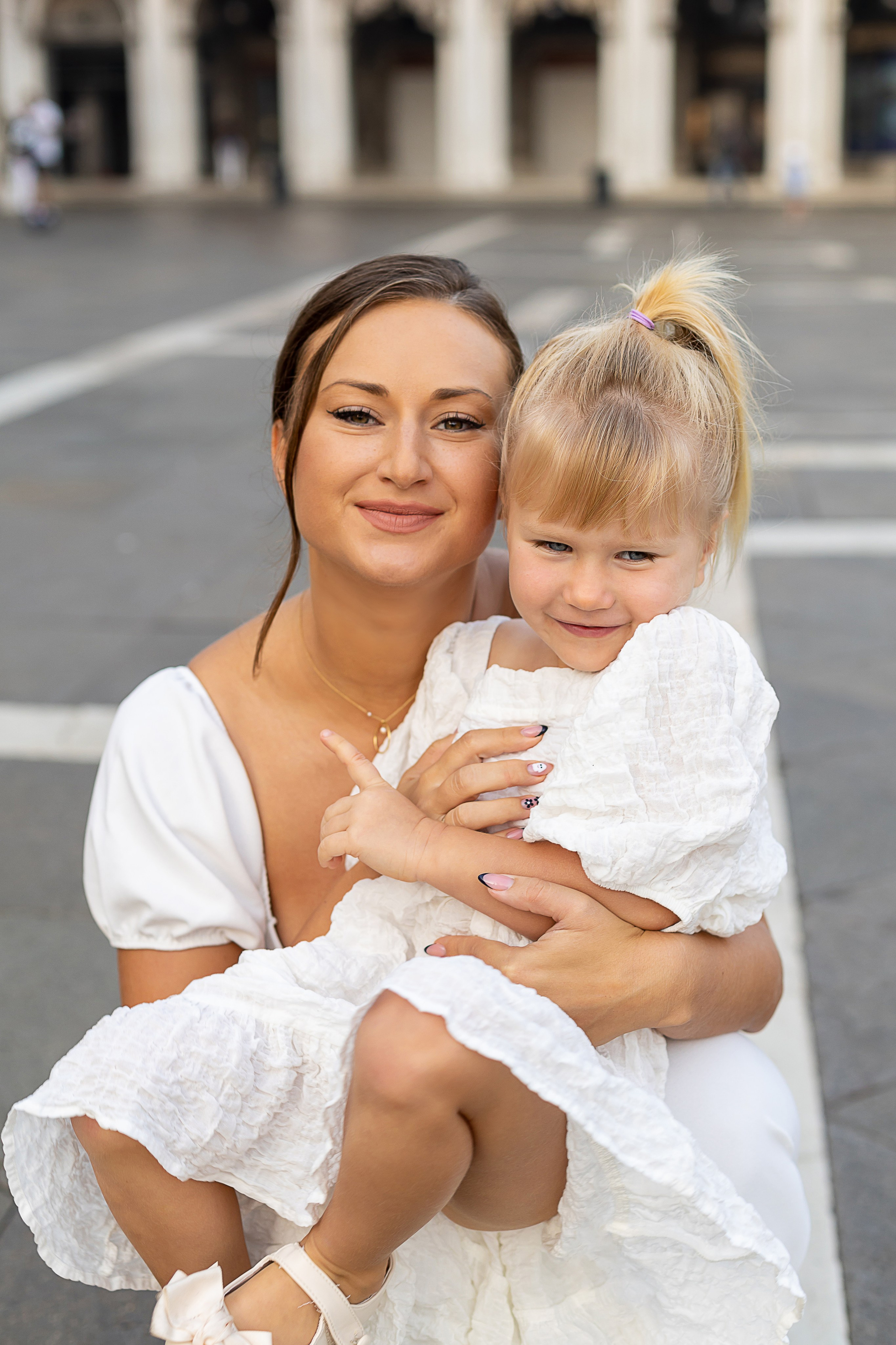 Emi and family at sunset