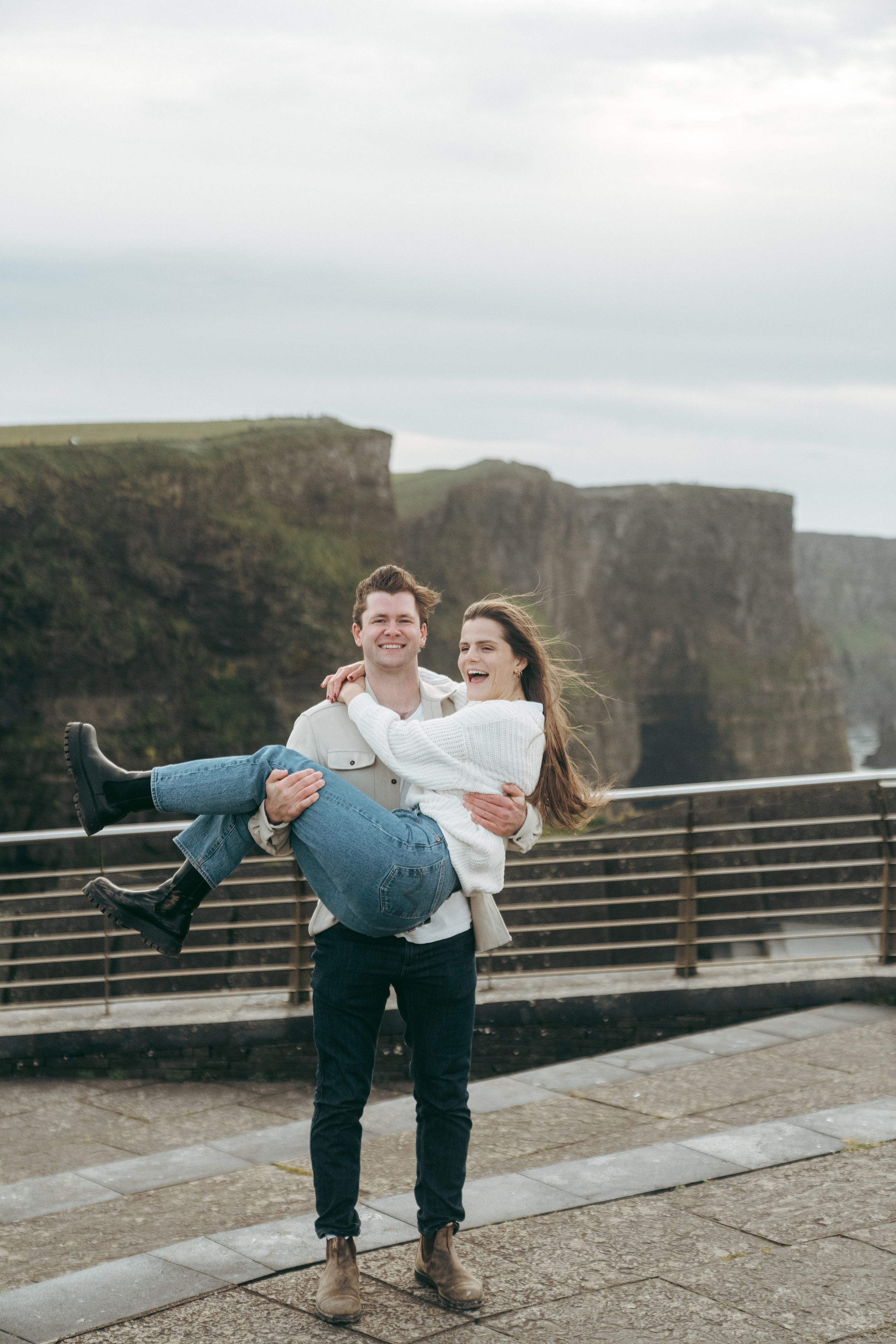 Proposal at Cliffs Moher. Wedding and family photographer Ireland