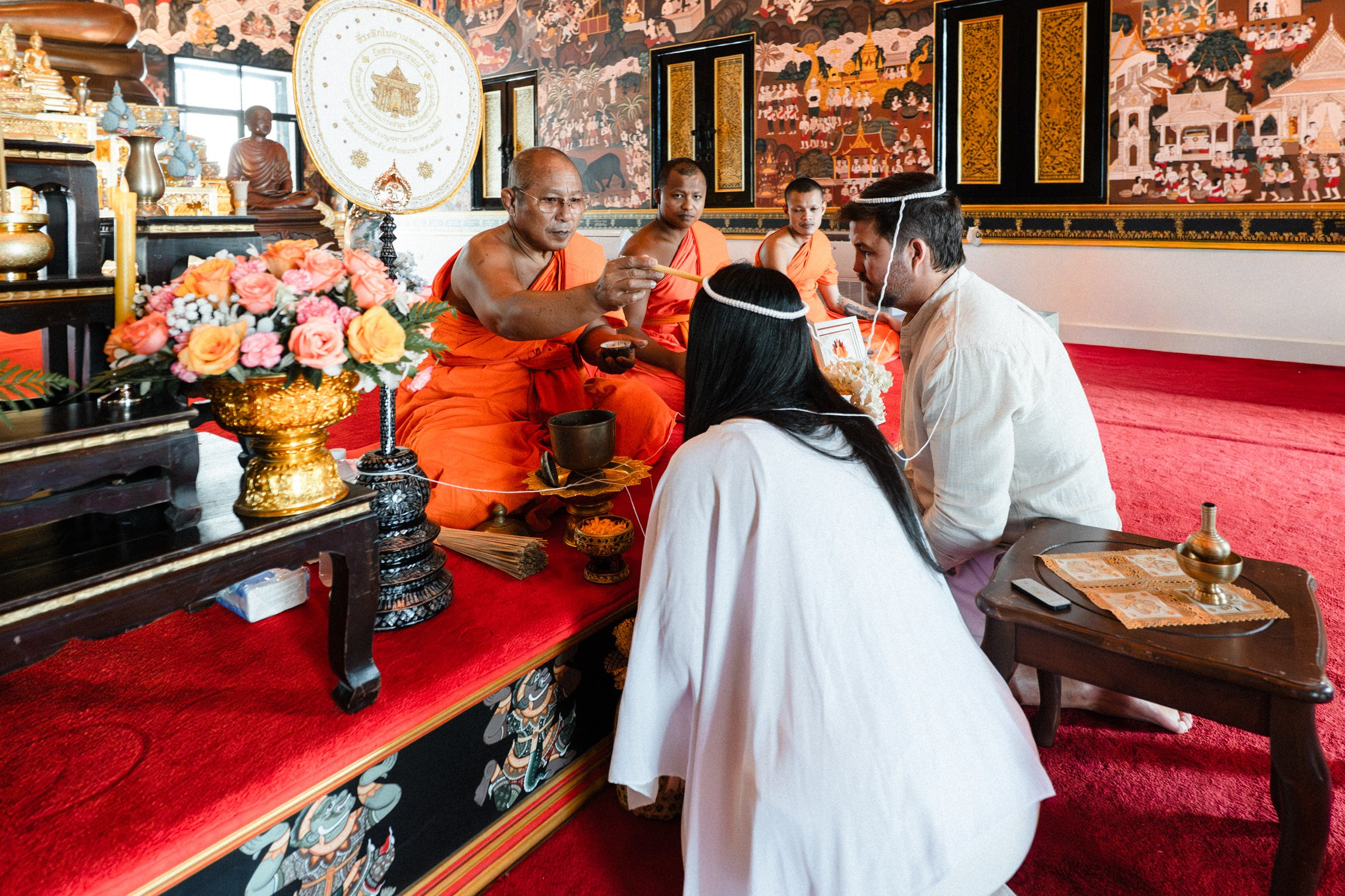 Authentic Buddhist Wedding Blessing Ceremony in Koh Samui, Thailand