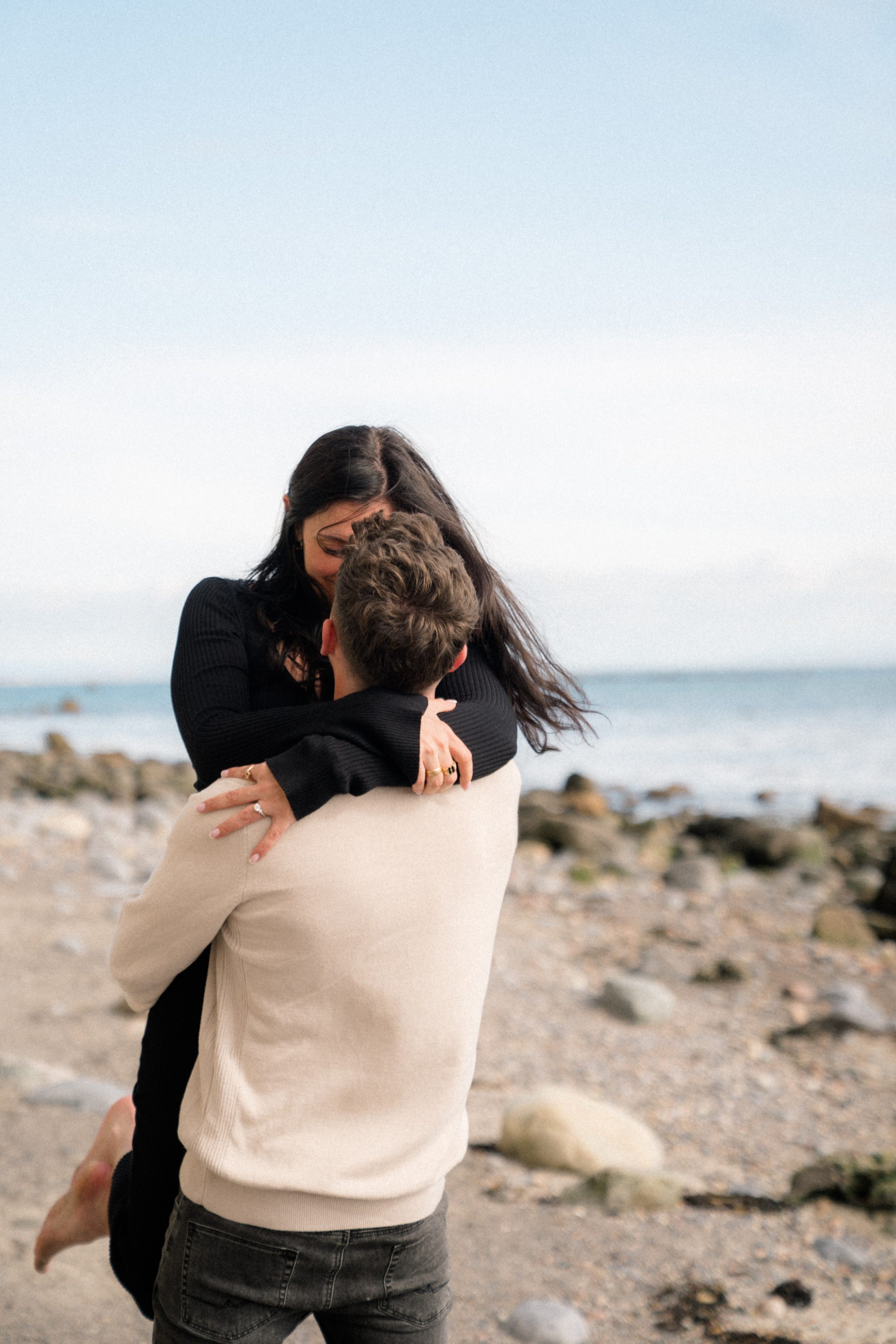 Proposal at Silverstrand Beach, co Galway. Wedding and family photographer Ireland