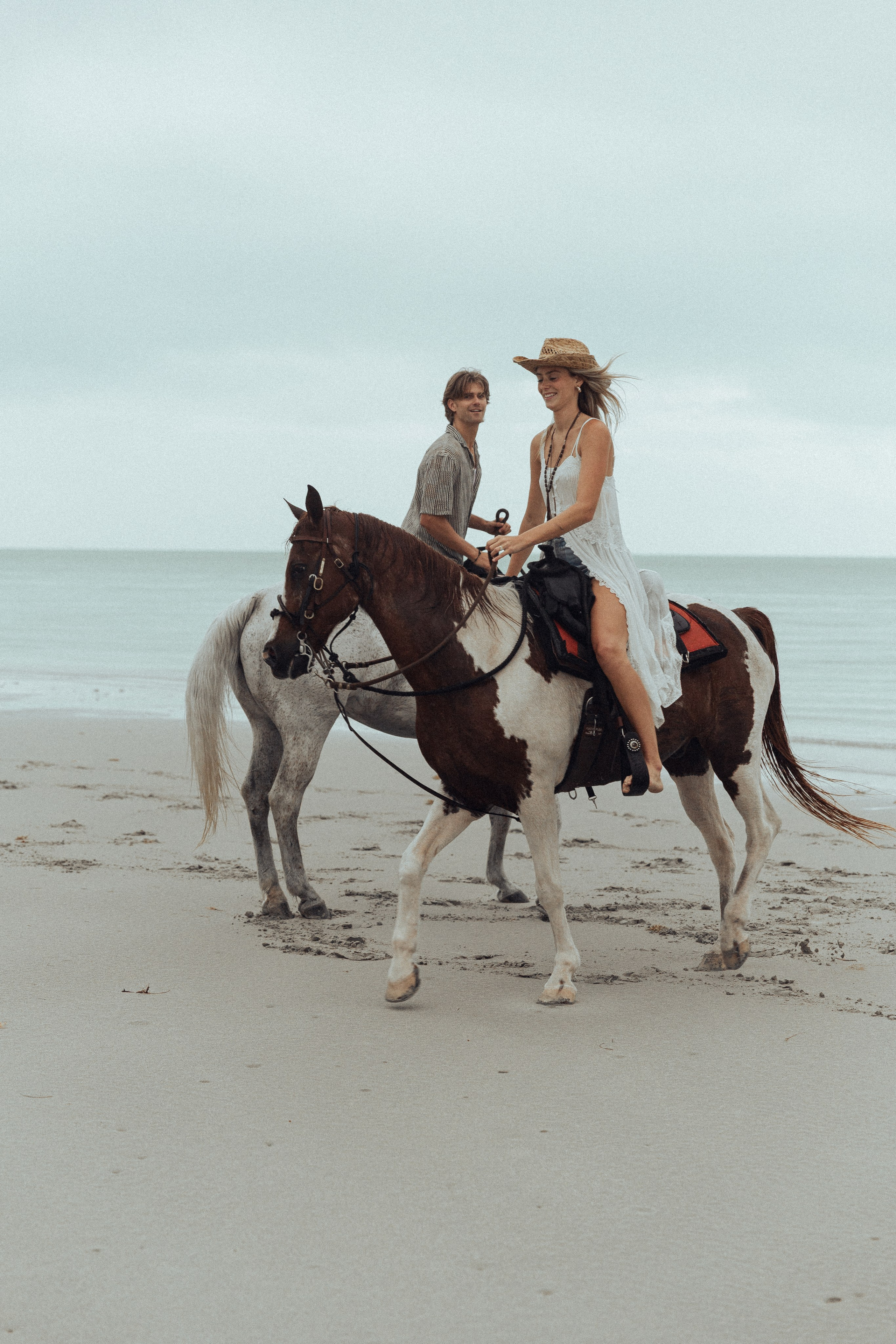 Sunset Horseback Couples Shoot on the Beach in Miami