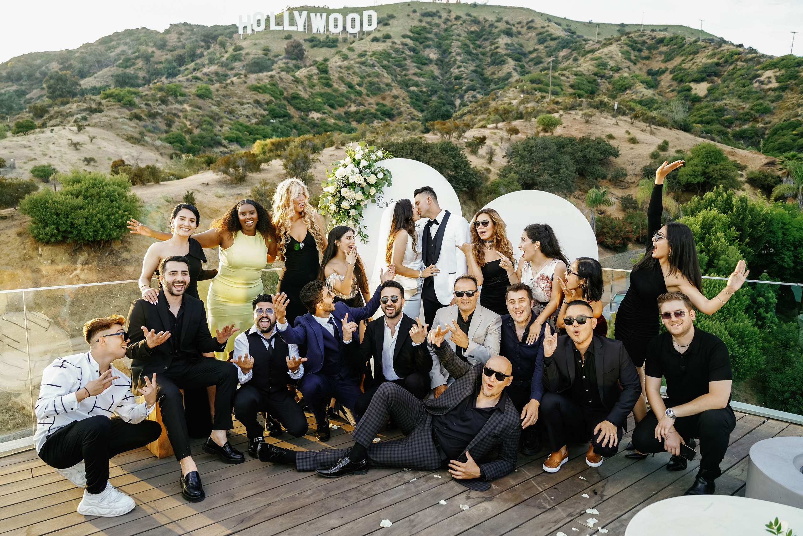 Wedding at the Hollywood Sign Venue, Los Angeles, California. Wedding Photography & Videography Team in California, Los Angeles, San Francisco, San Diego and Travel