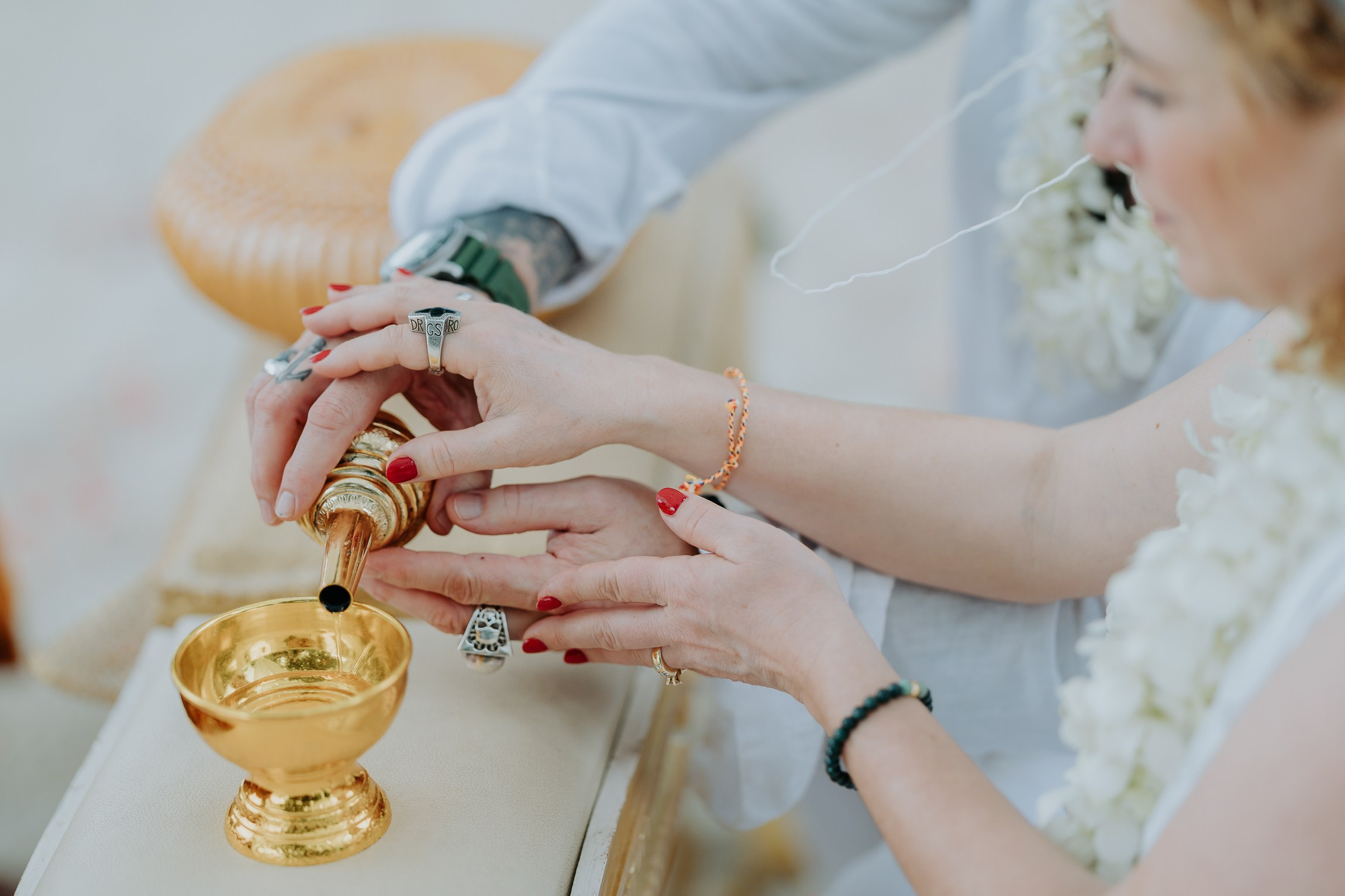Simone & Matthias Peter. Buddhist blessing wedding Ceremony on Koh Samui, Thailand