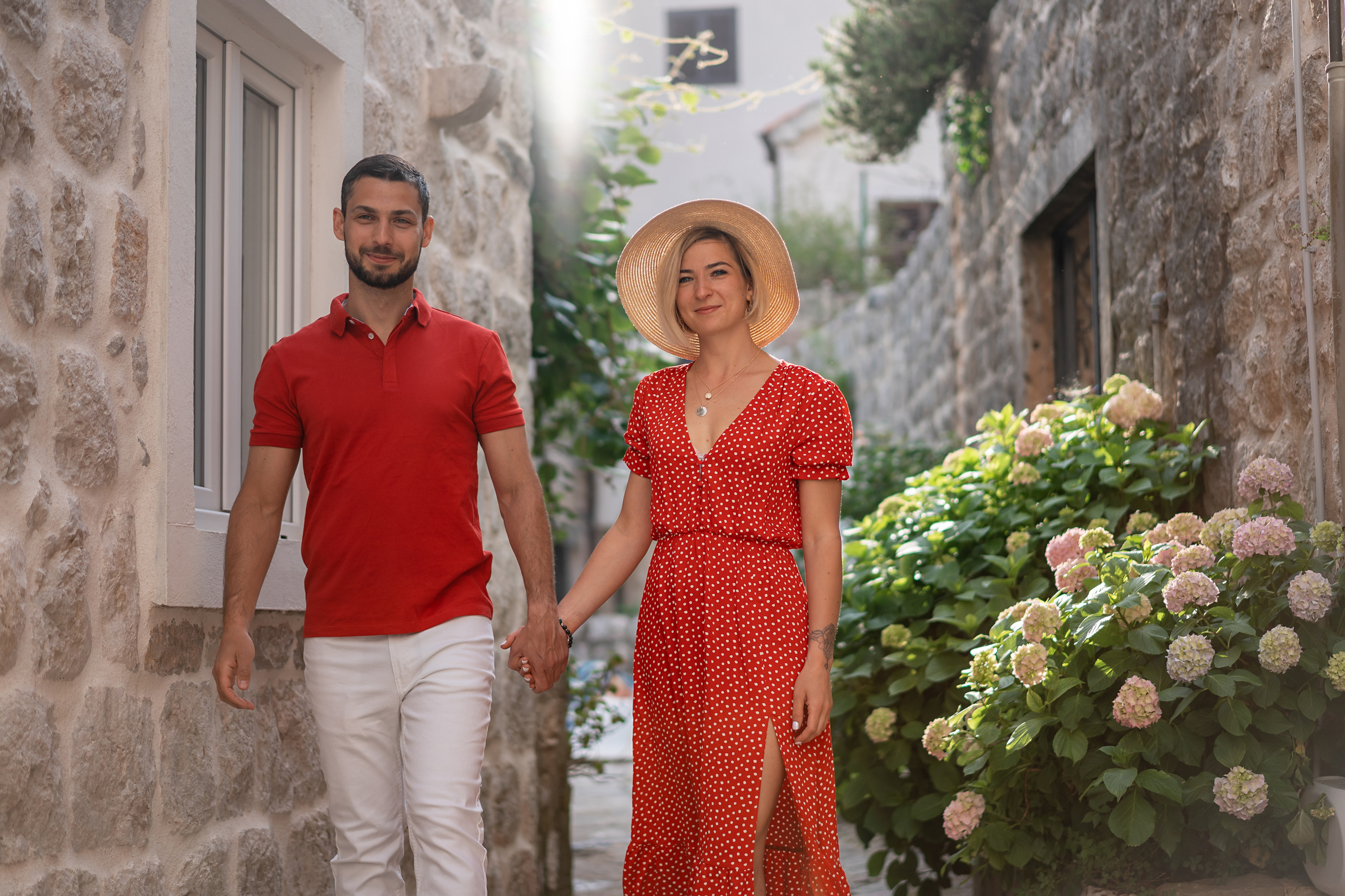 Familienfoto, Wandern in Perast