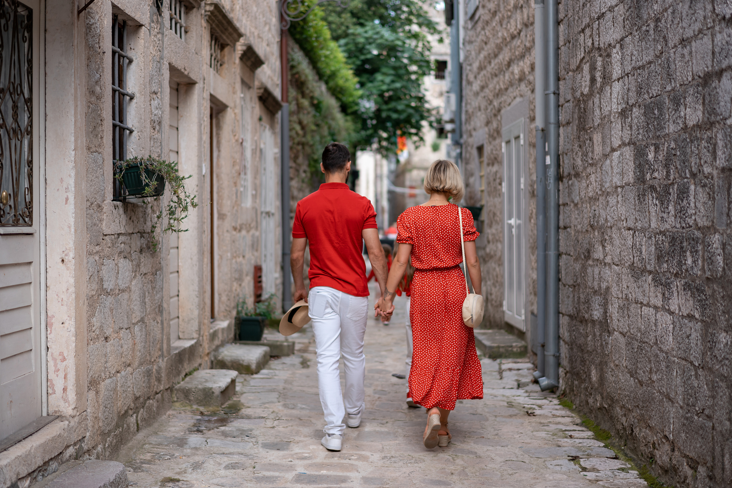 Familienfoto, Wandern in Perast