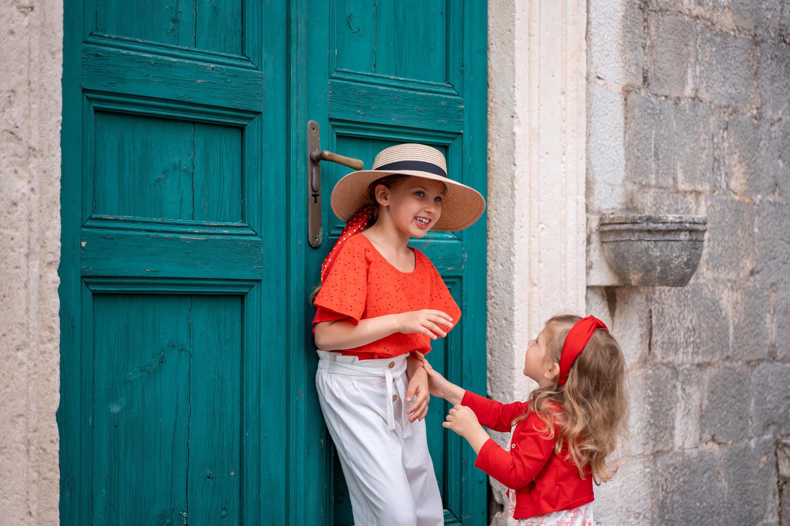 Familienfoto, Wandern in Perast