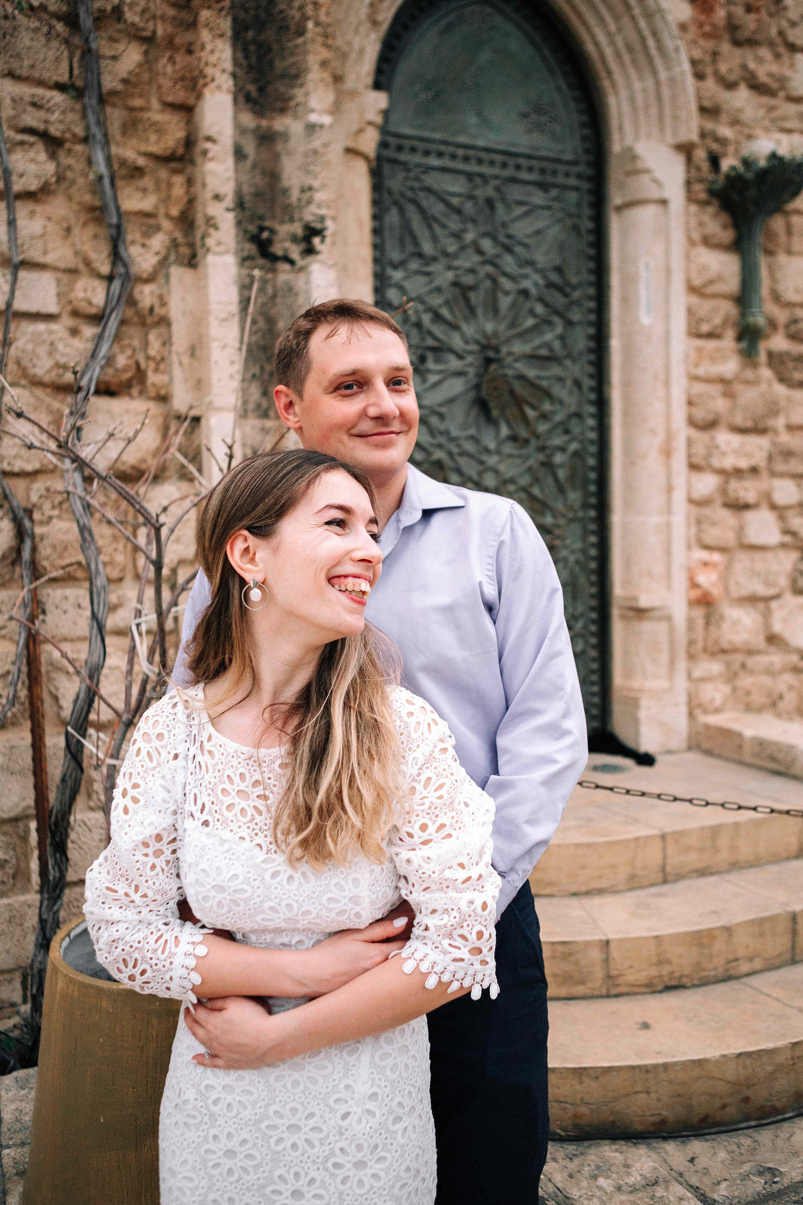 LOVERS IN JAFFO. PHOTOGRAPHER IN ISRAEL