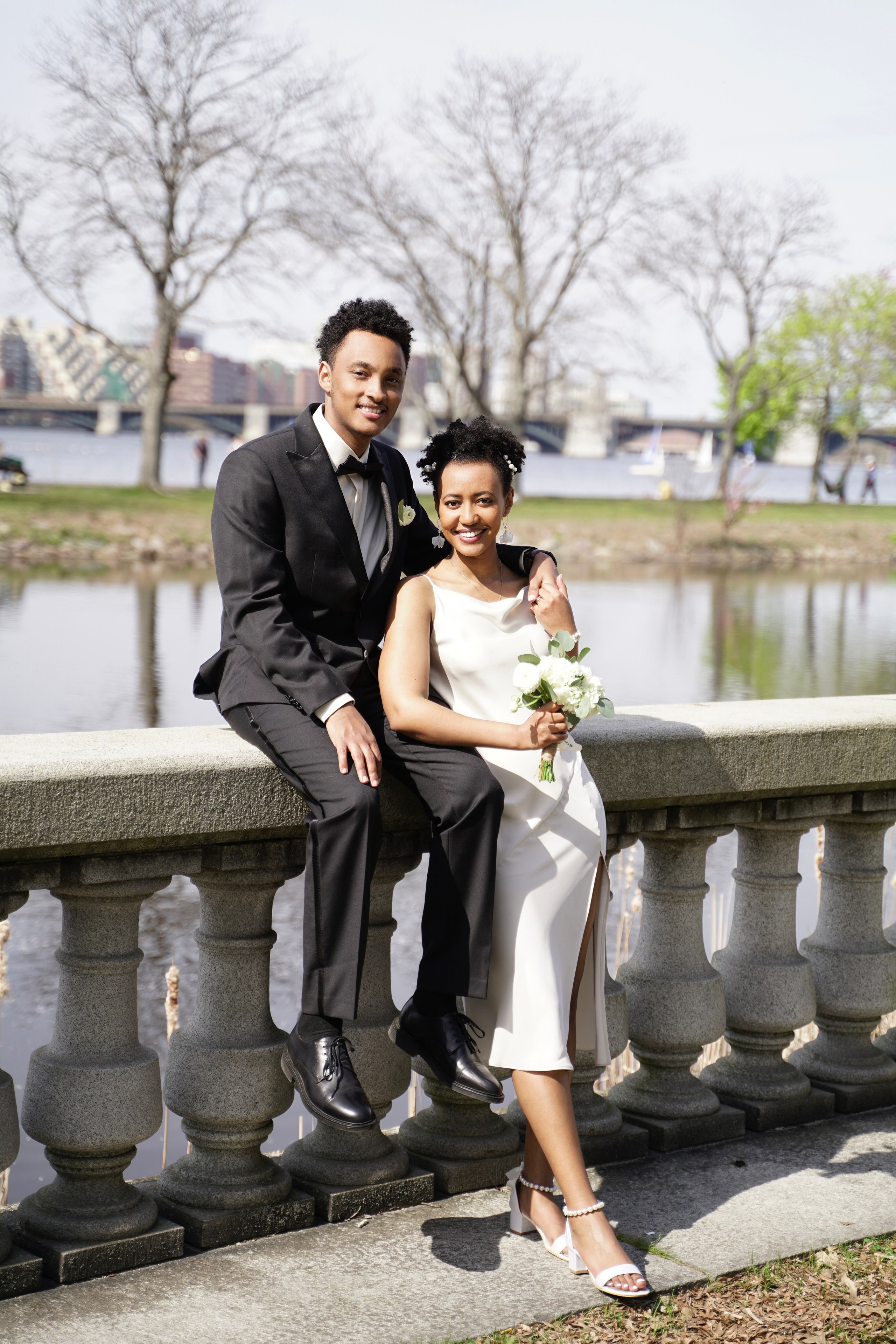 Sosina and Aaron at Charles river Esplanade. Stefanovich Photography | Boston, MA