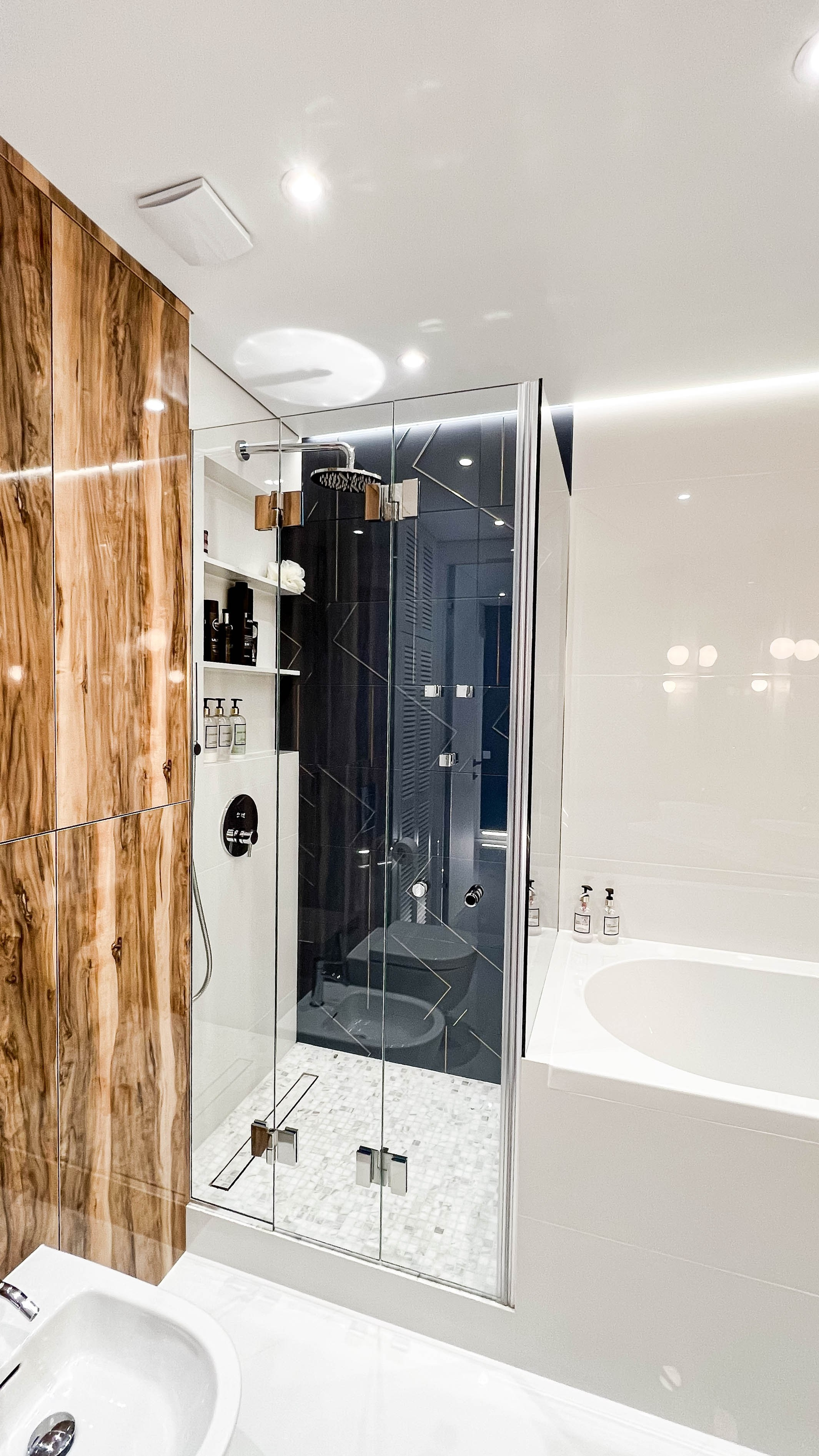 The apartment is in a modern style. Fotograf Dmitrii Donets