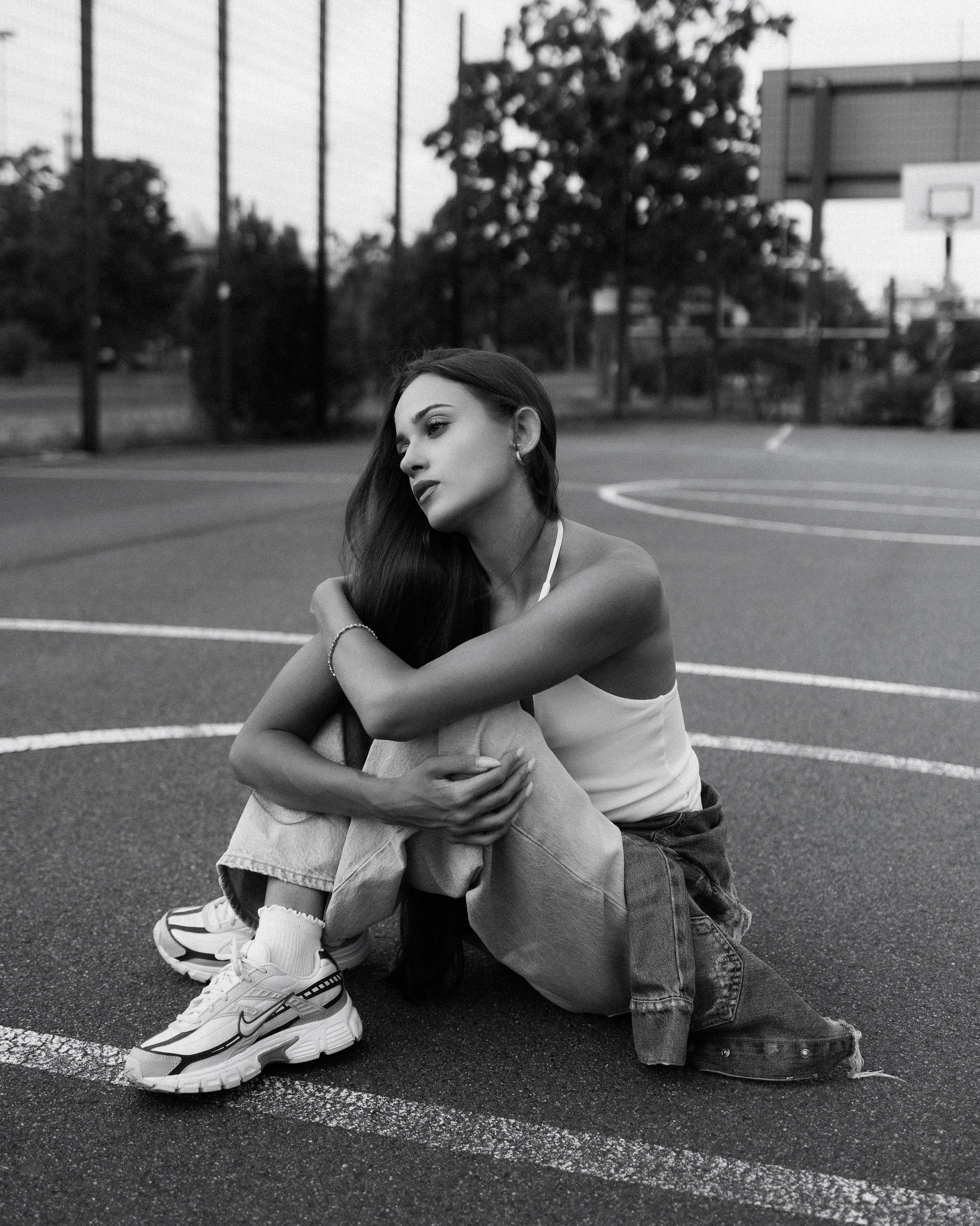 Off Court | Black & White Fashion Portraits in Leipzig. Кристина Кожельцова — чёрно-белая портретная фотография в Лейпциге. Германия