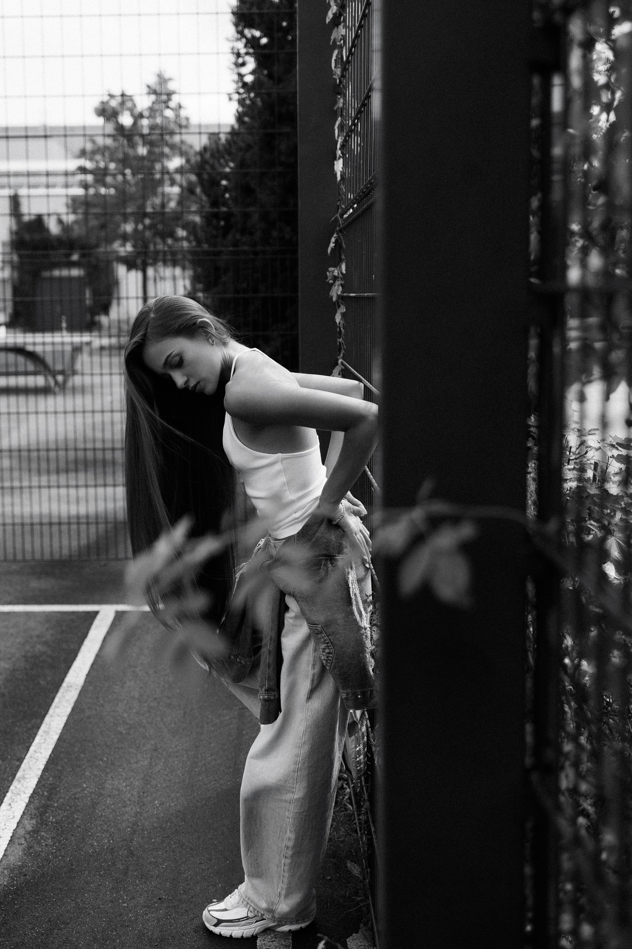 Off Court | Black & White Fashion Portraits in Leipzig. Кристина Кожельцова — чёрно-белая портретная фотография в Лейпциге. Германия