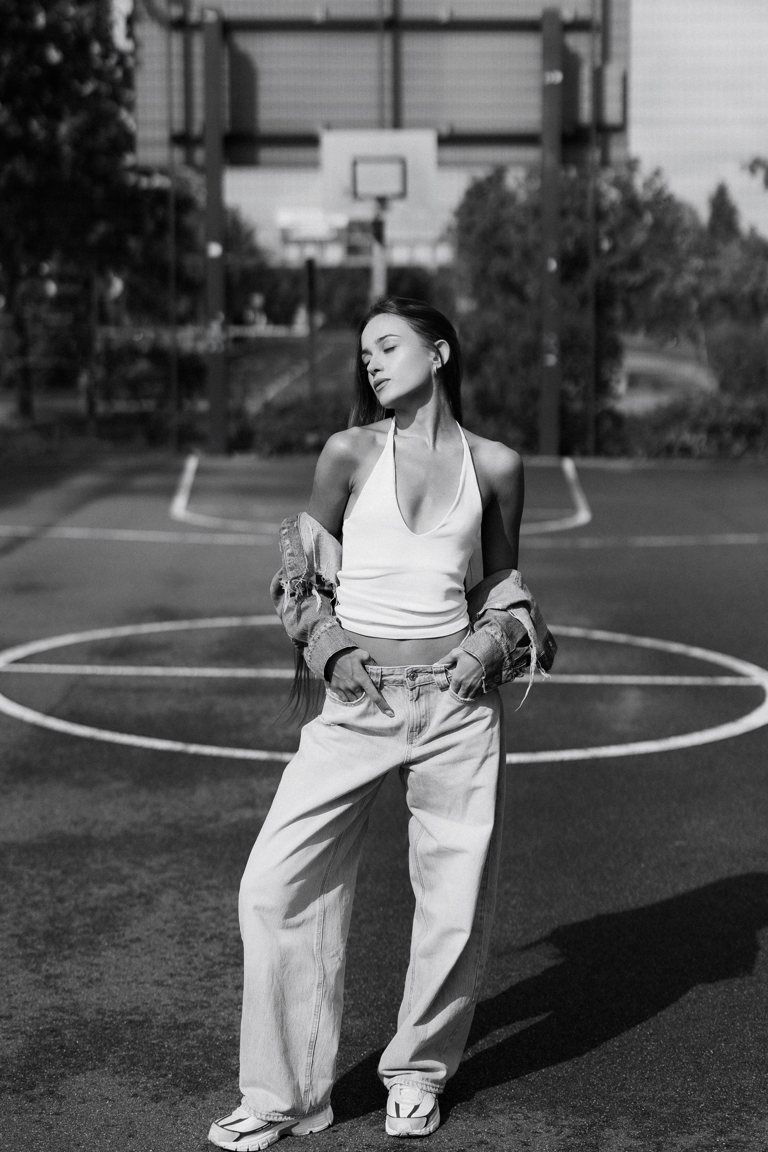 Off Court | Black & White Fashion Portraits in Leipzig. Кристина Кожельцова — чёрно-белая портретная фотография в Лейпциге. Германия