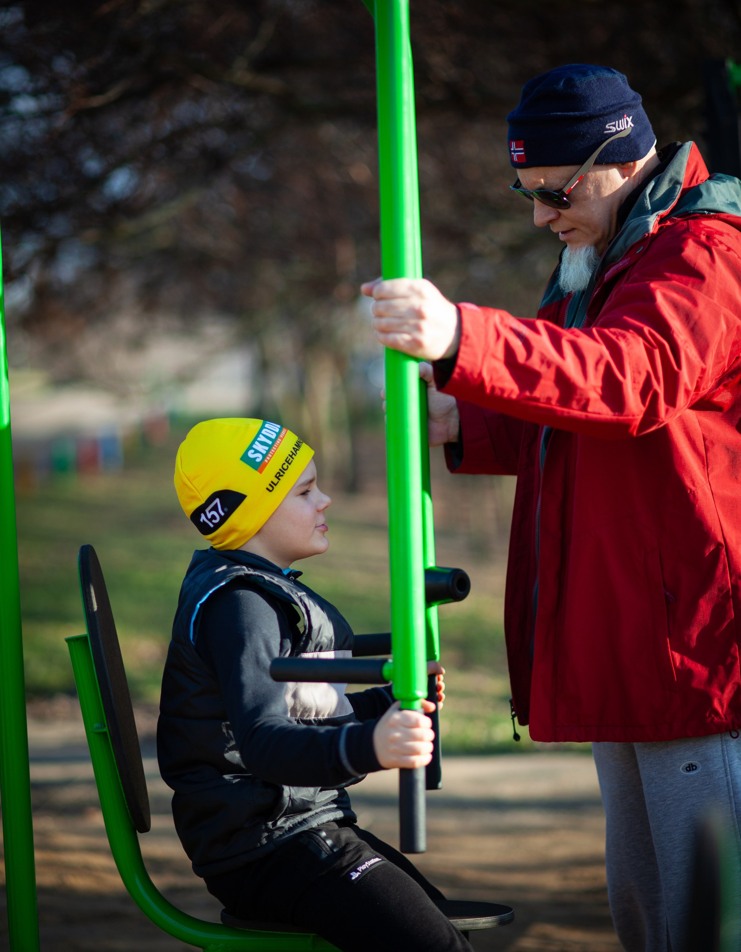Мішка на тренируванні