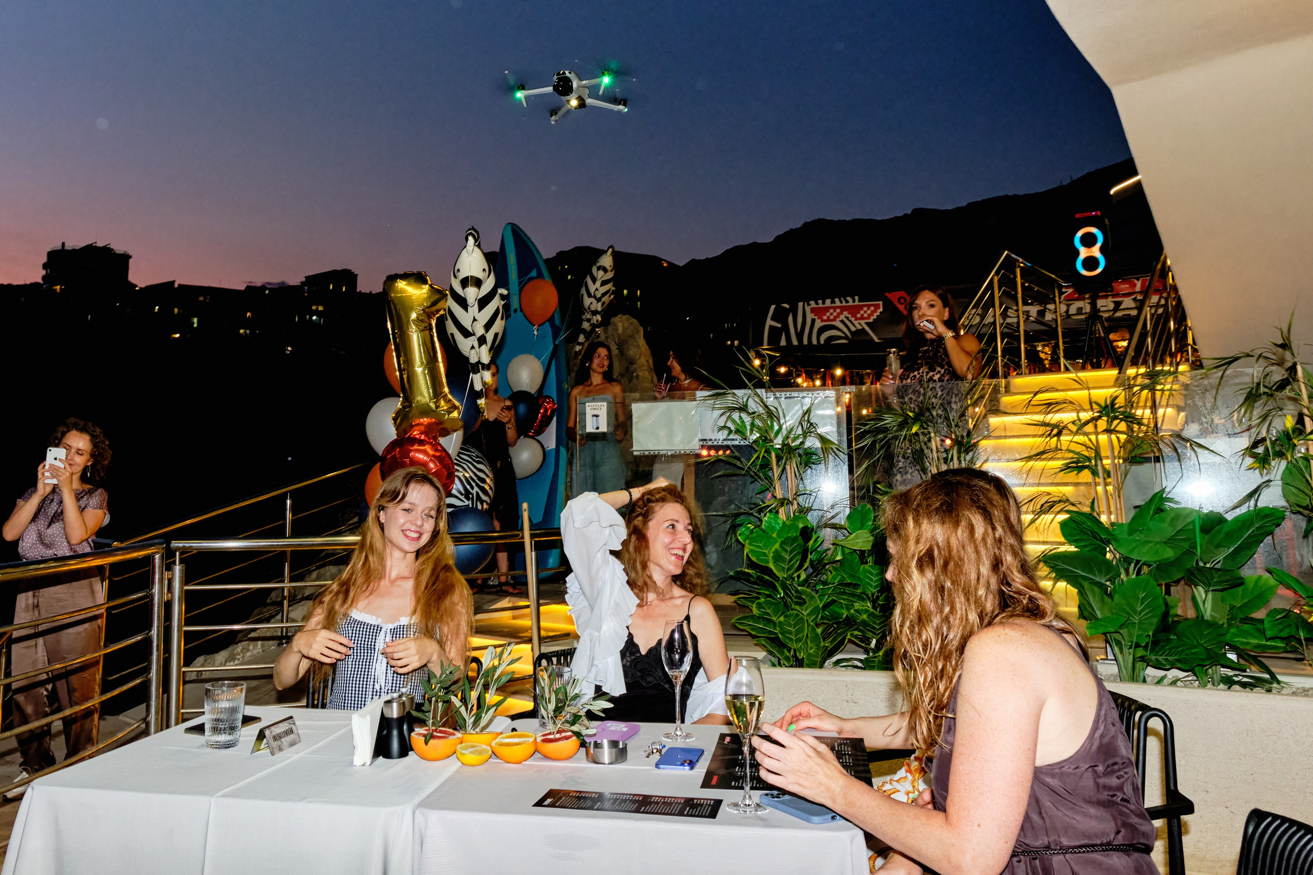 Photo report from the Zebra Restaurant’s birthday celebration. Becici, Montenegro. Photographer, photo artist Alena Novgorodtseva